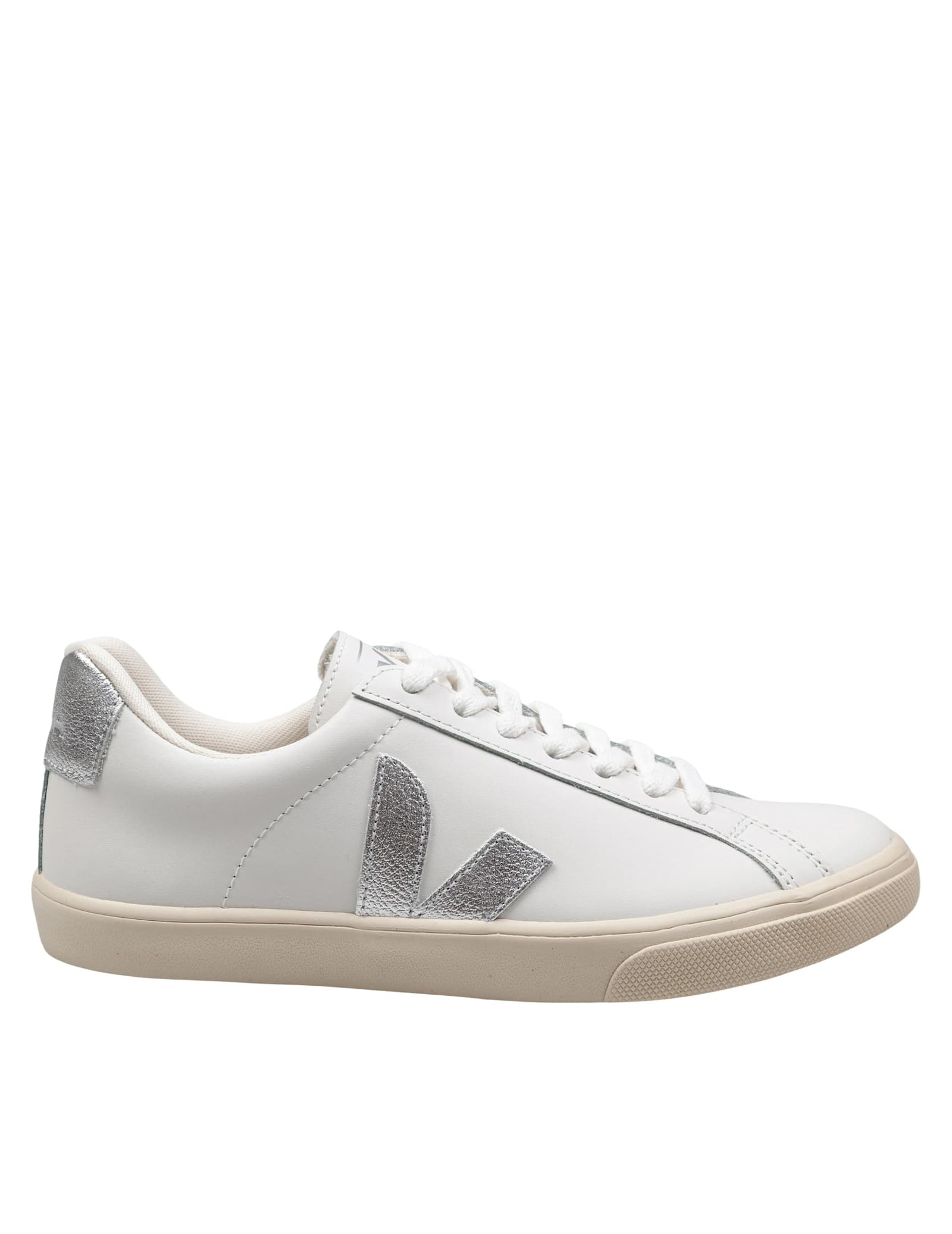 Veja Esplar Chrome-free Leather Sneakers White/silver