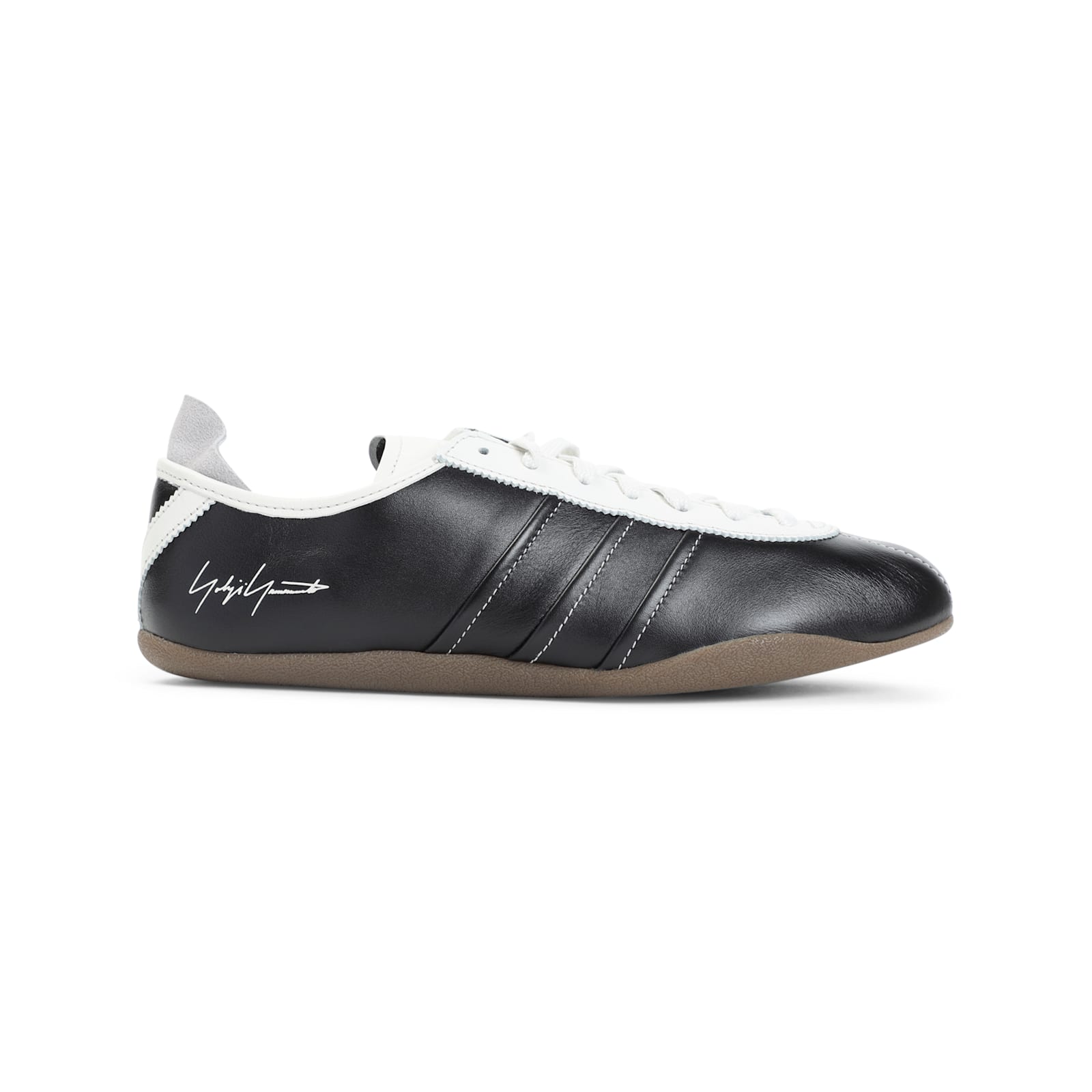 Y-3 Debossed Leather Tokyo Sneakers With Lace-up Closure In Black