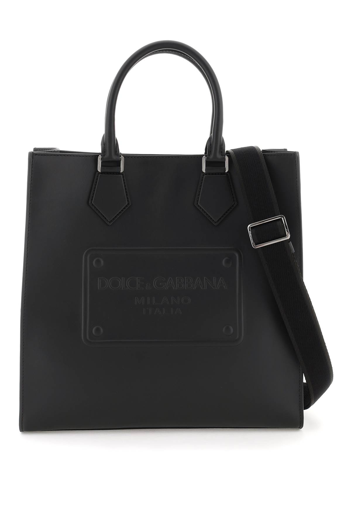 Dolce & Gabbana Shopper Mit Logo-patch In Nero (black)