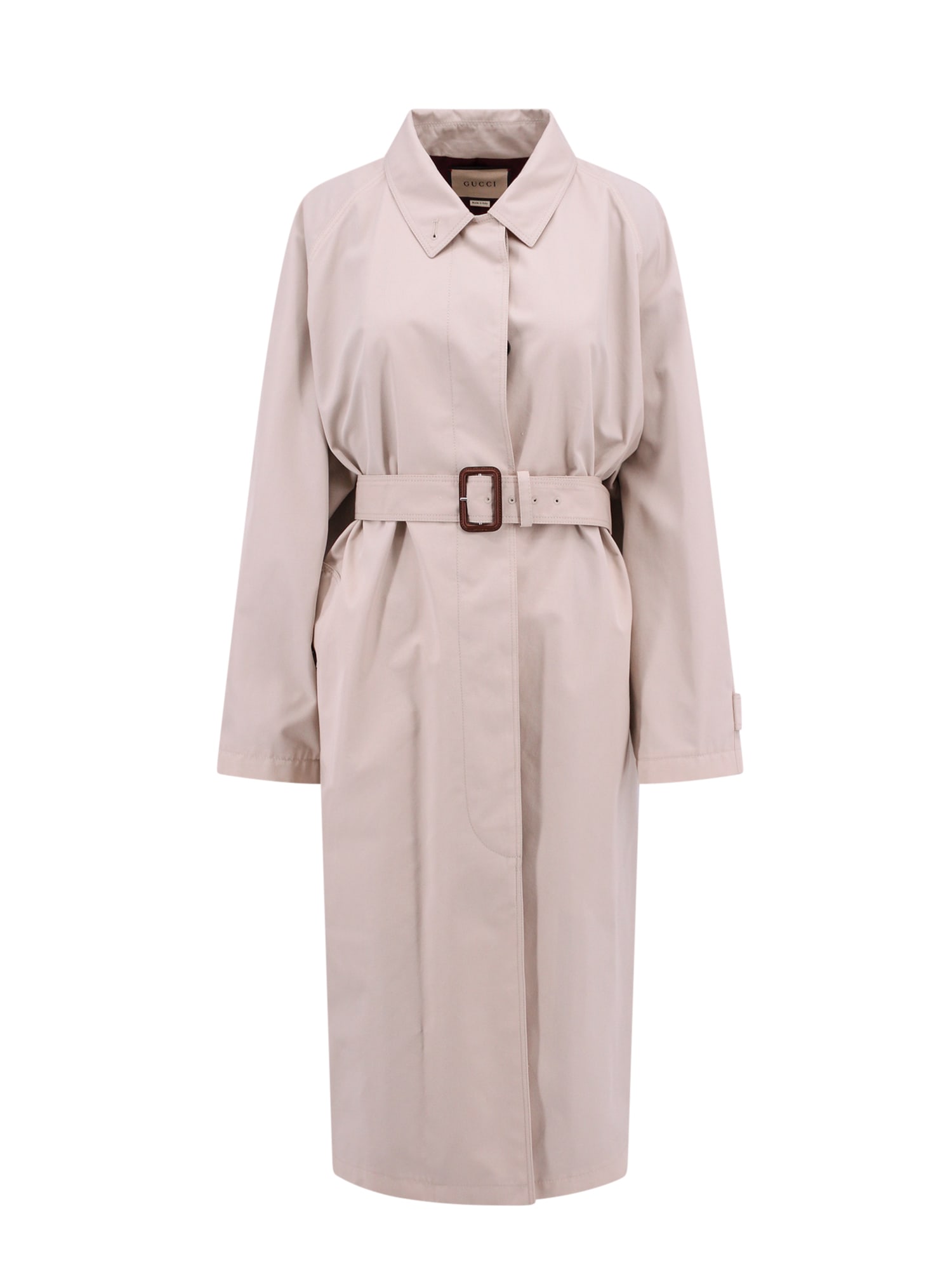 Shop Gucci Trench In White