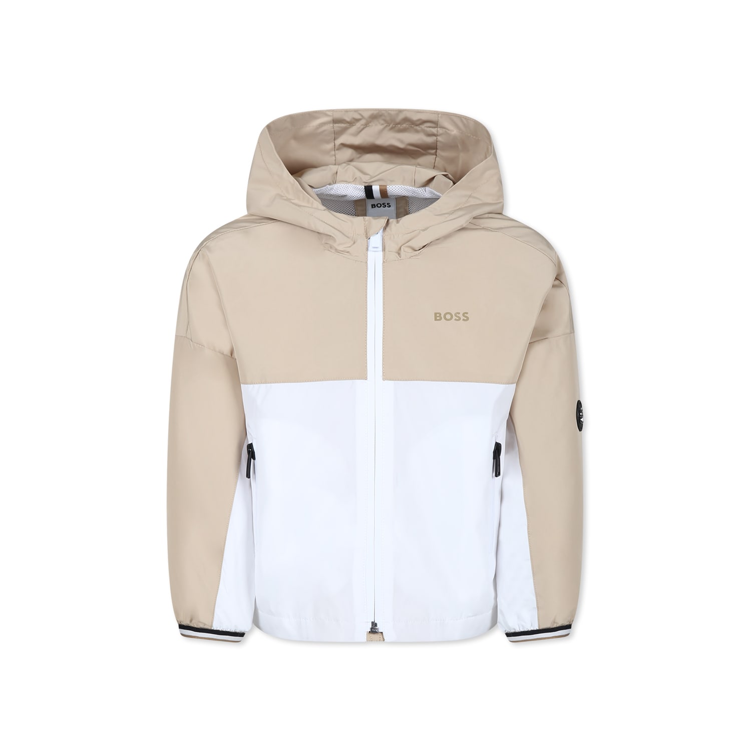 Hugo Boss Two-tone Bomber Jacket In Multicolor