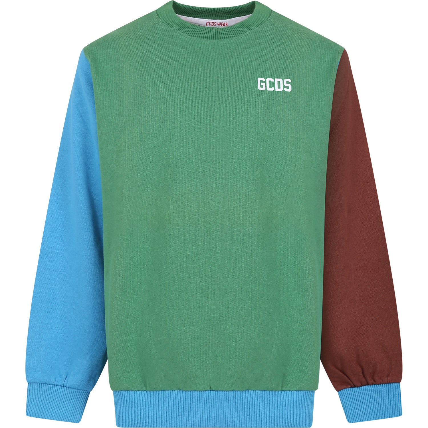 Gcds Mini Sweatshirt For Kids With Logo On The Back In Multicolor