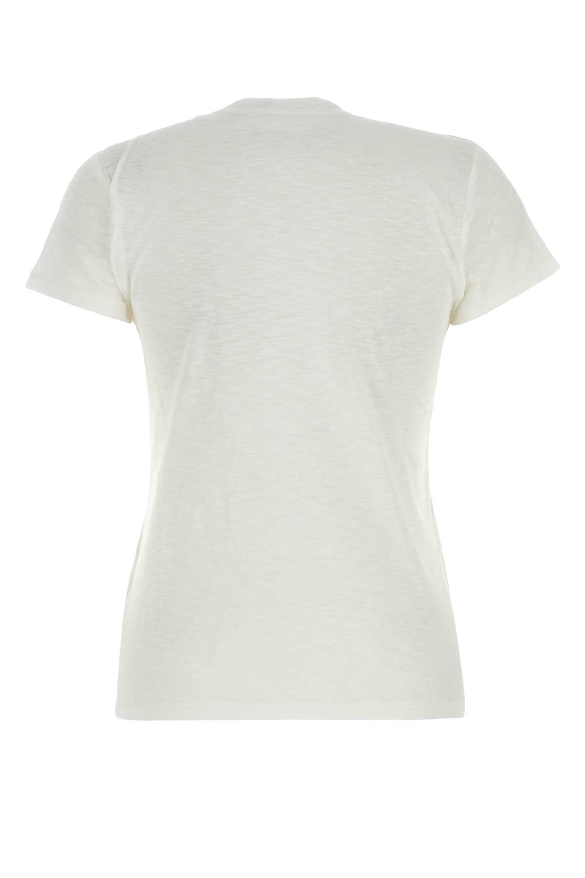 Polo Ralph Lauren White Cotton T-shirt In Nevis