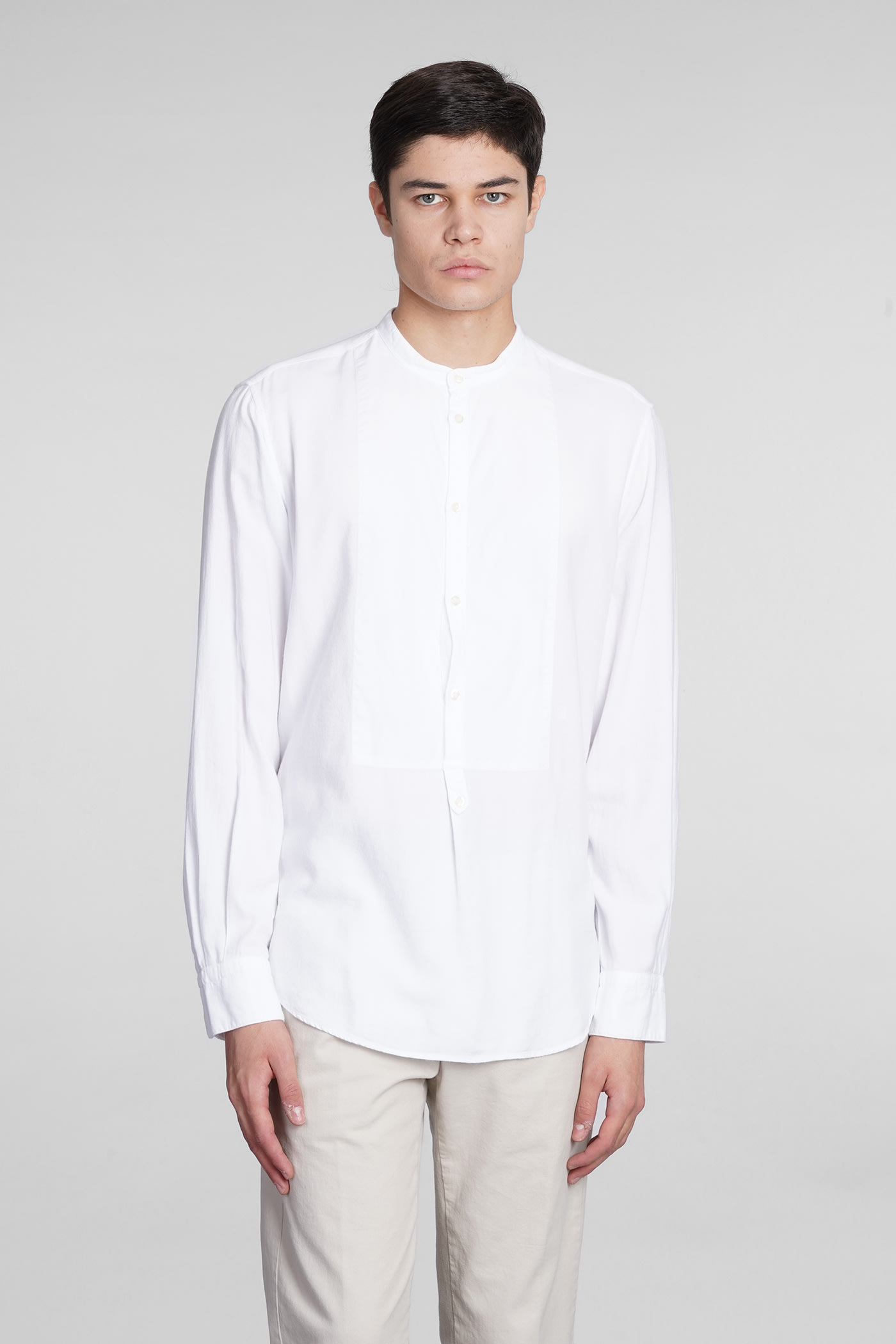 Massimo Alba Kos Shirt In White Viscose