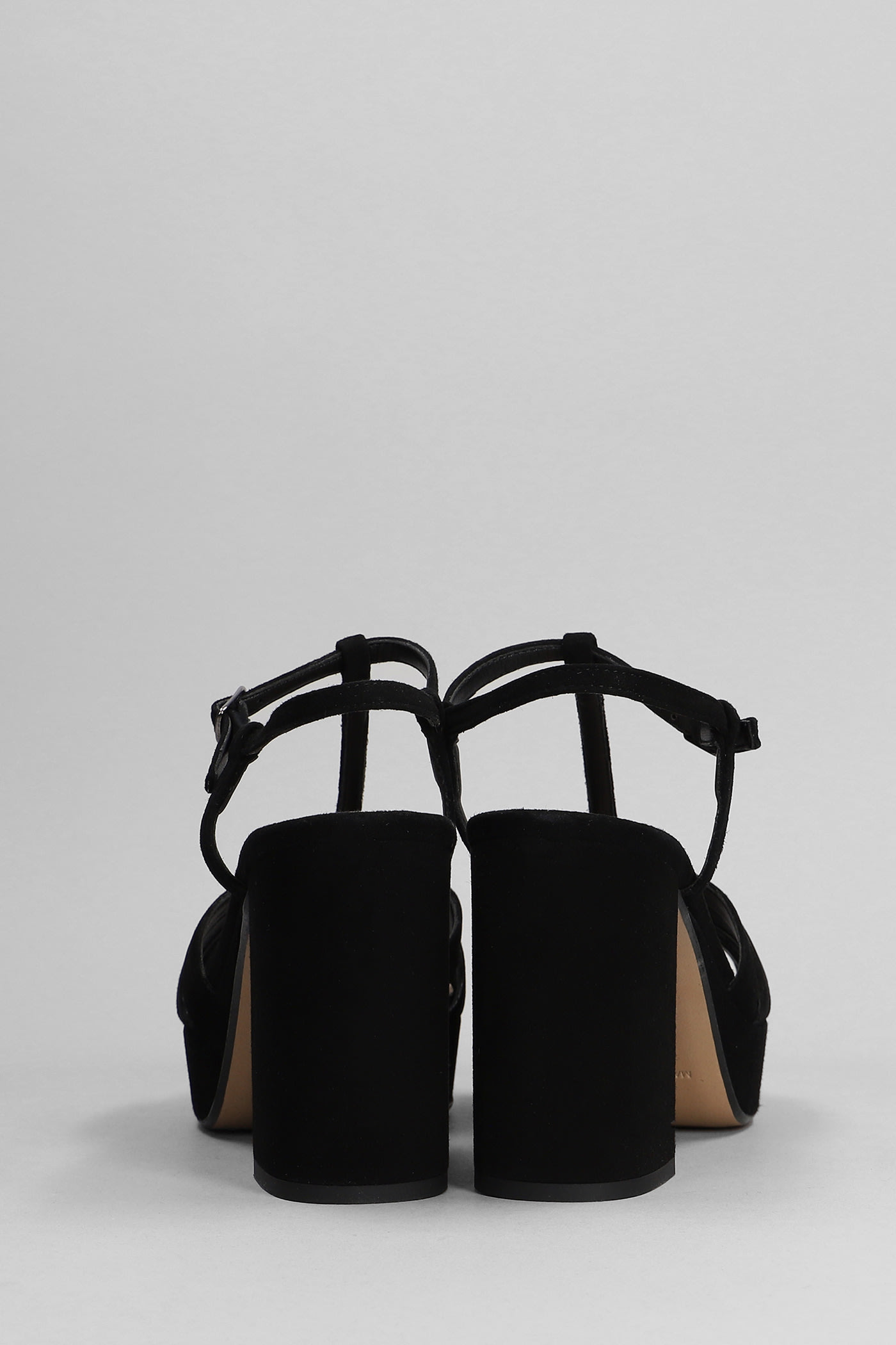 Shop Julie Dee Sandals In Black Suede