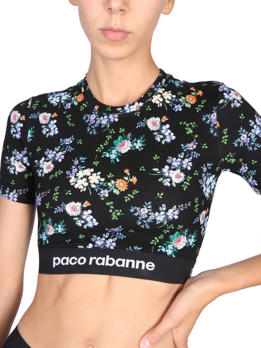 Shop Rabanne Top Cropped In Multicolour