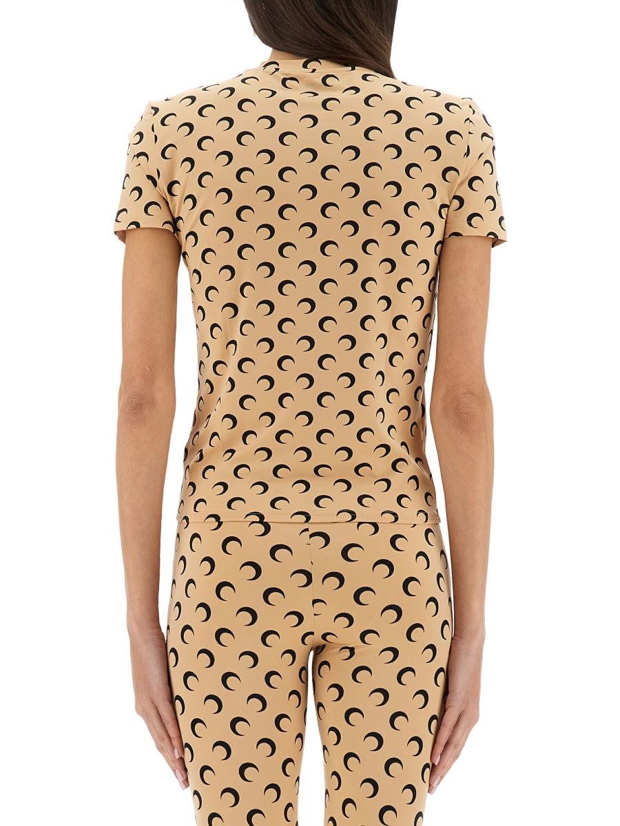 Marine Serre T-shirt Moon In Nude