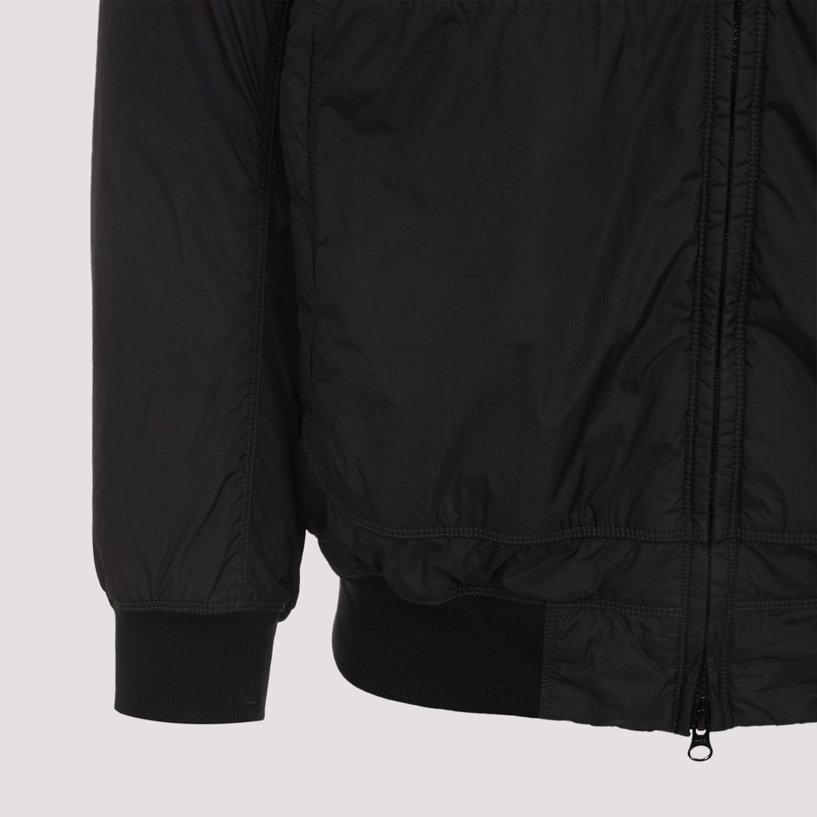 Stone Island Technical Fabric Hooded Jacket In Black