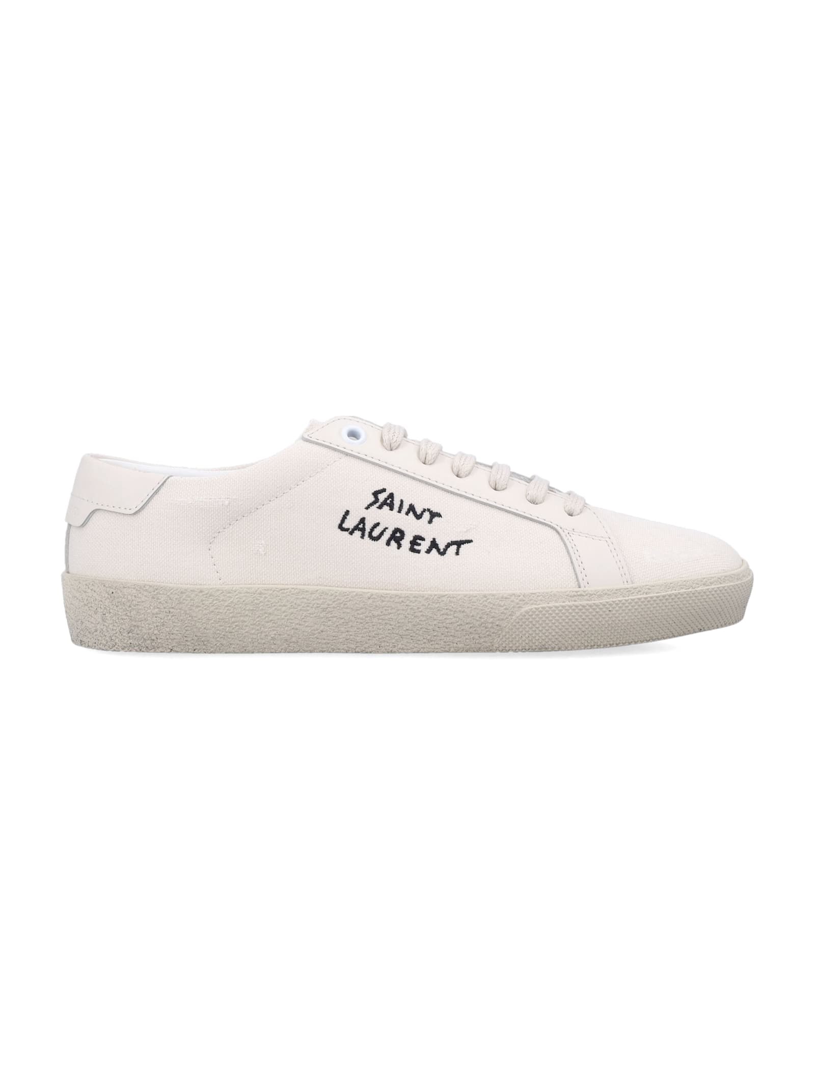 Saint Laurent Court Classic Sl/06 Womans Sneakers In Canvas In White