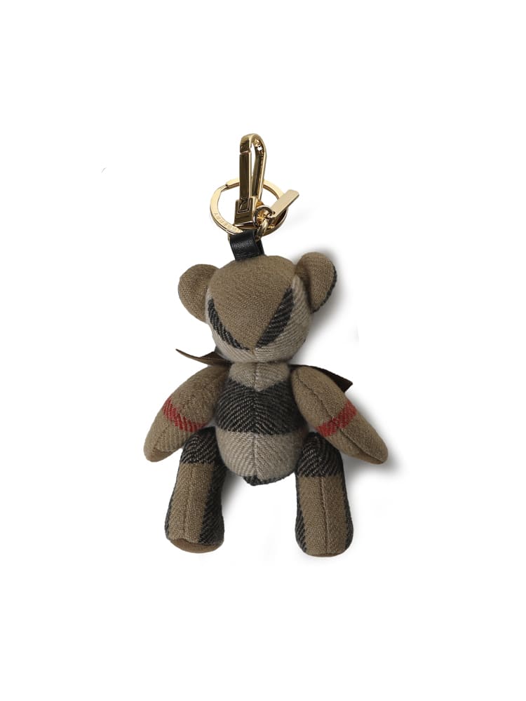 Burberry - Thomas Vintage check teddy-bear key holder Beige - The Corner