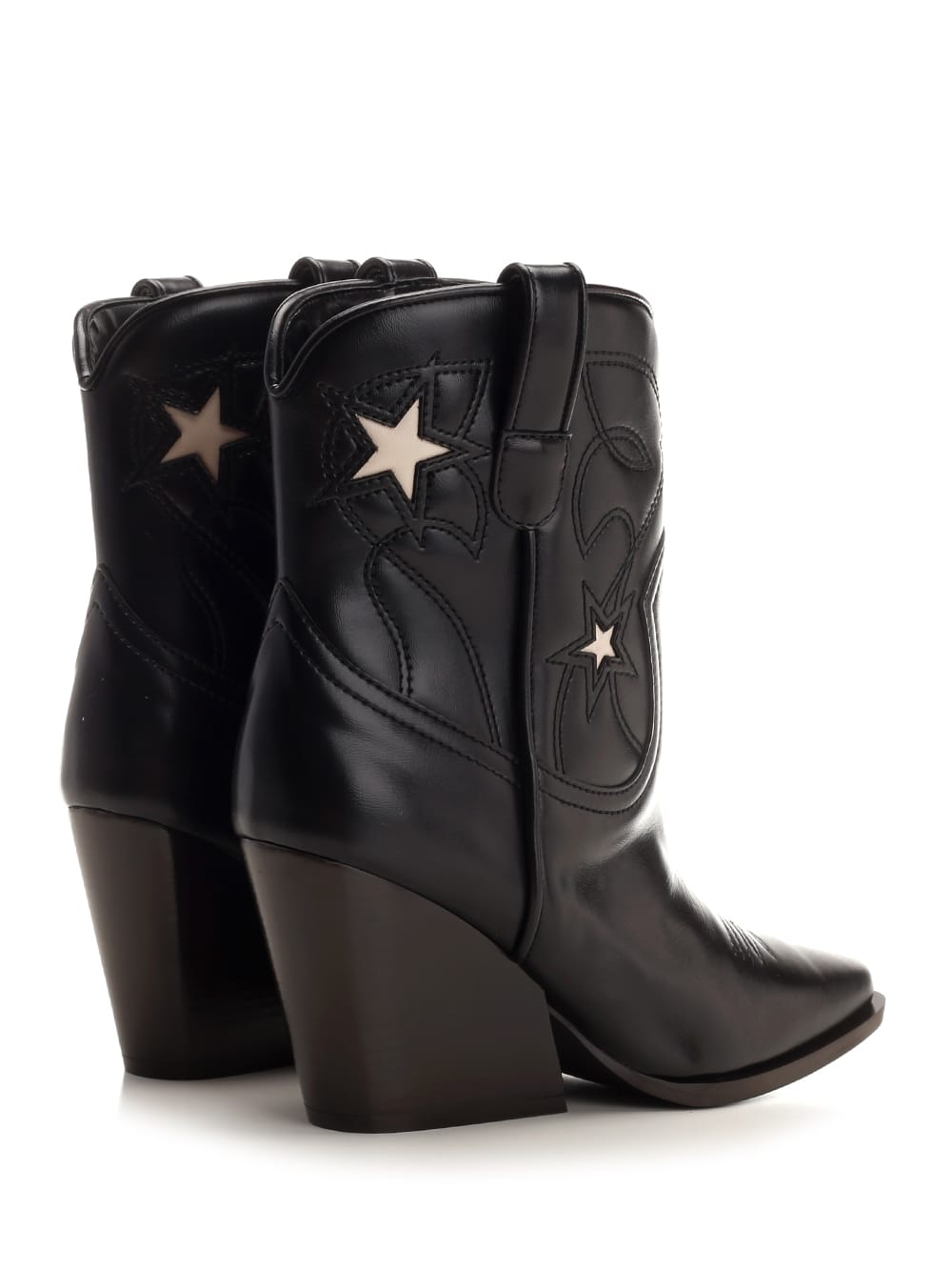 Shop Stella Mccartney Cowboy Ankle Boots In Black