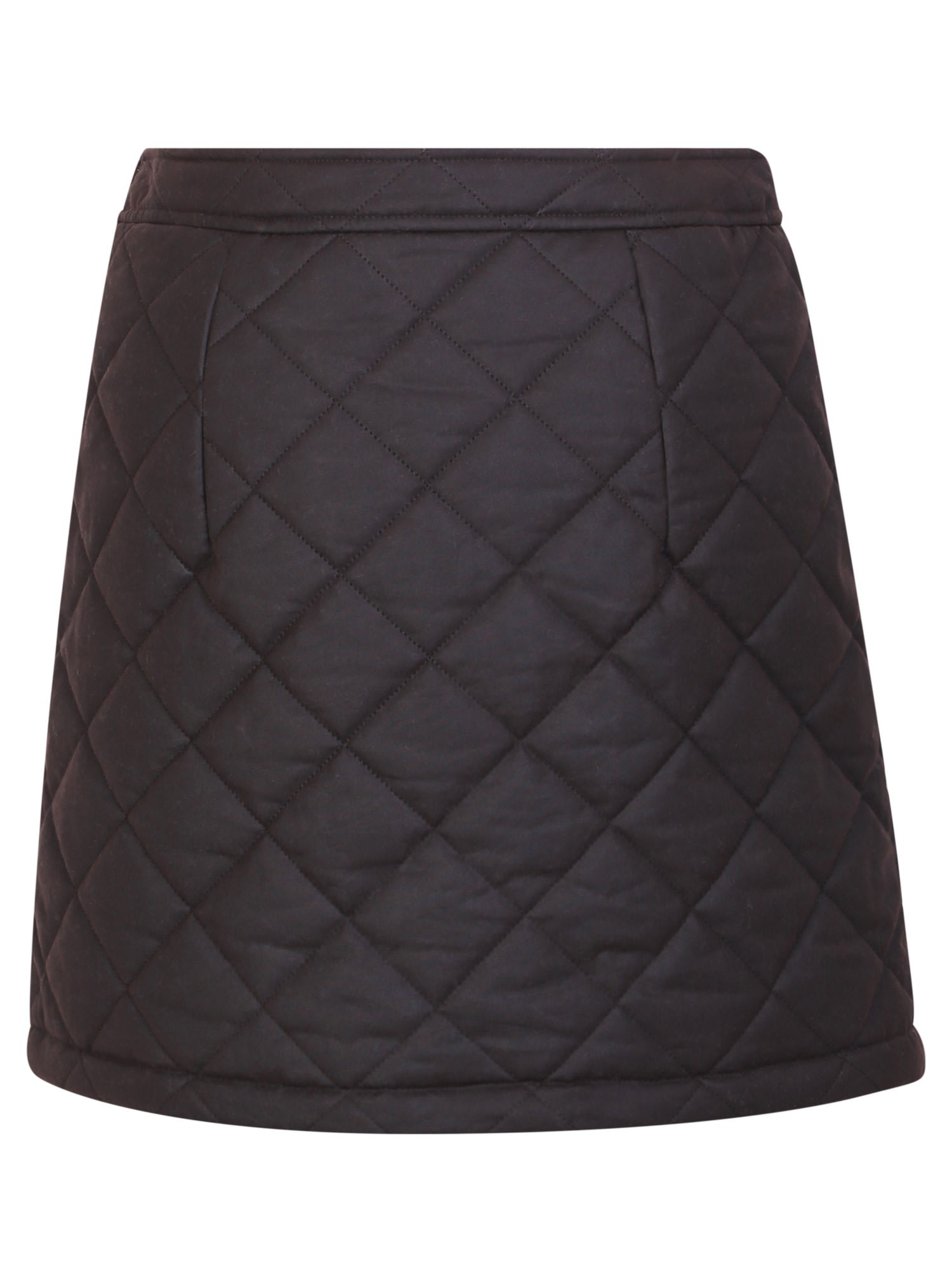 Burberry Mini Skirt With Embroidery On The Back In Brown
