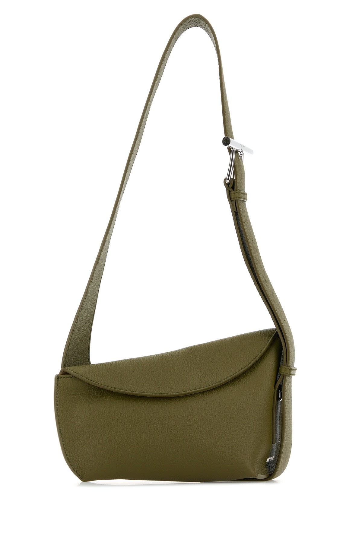 Army Green Leather Sling Crossbody Bag