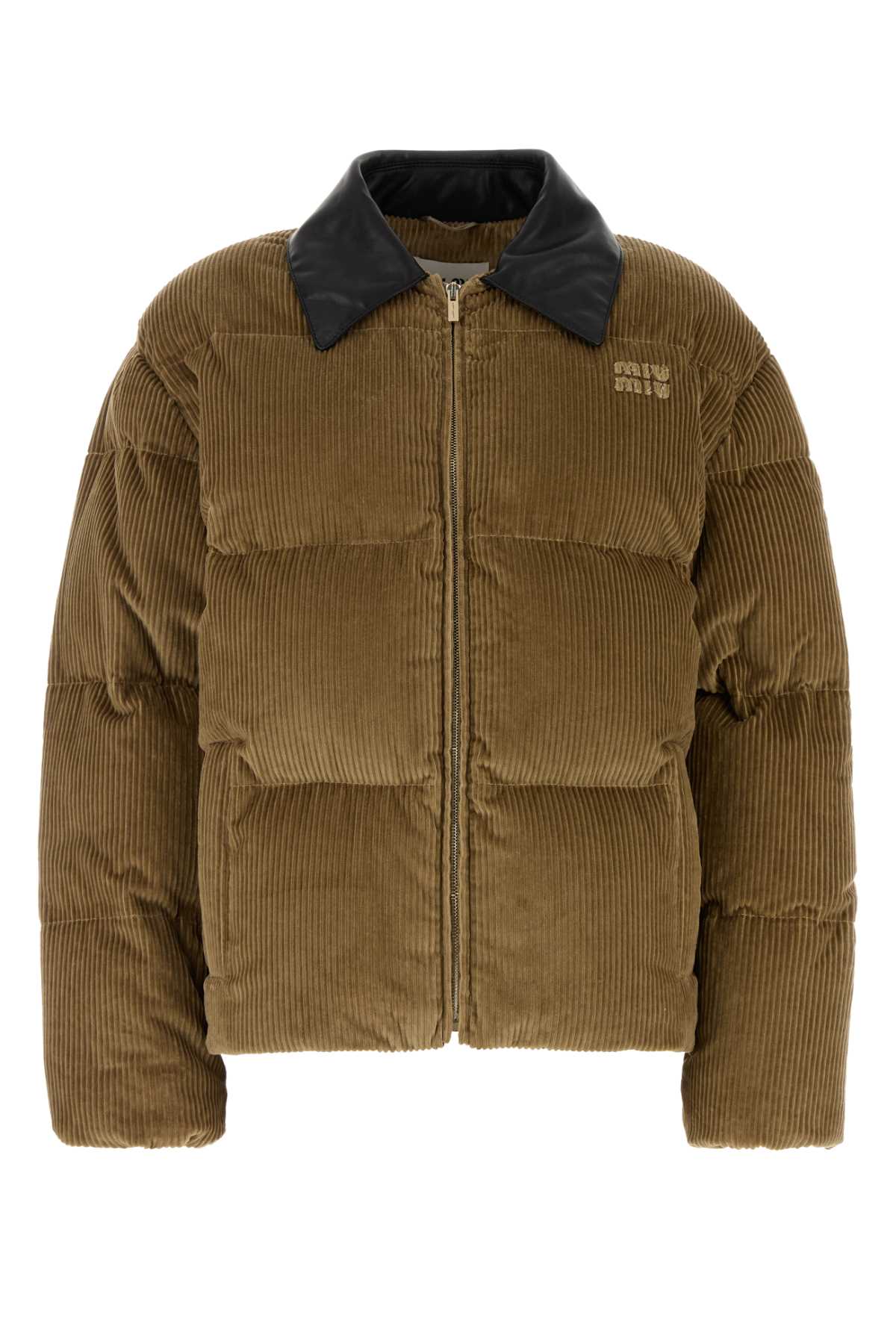 Biscuit Corduroy Down Jacket