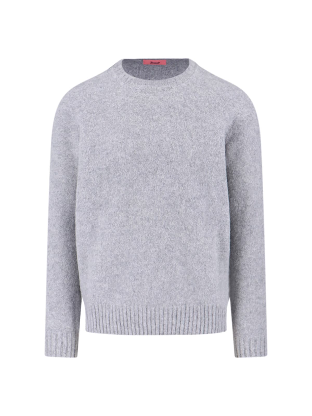 Drumohr Soft Texture Ribbed Crewneck Knitwear In Gray