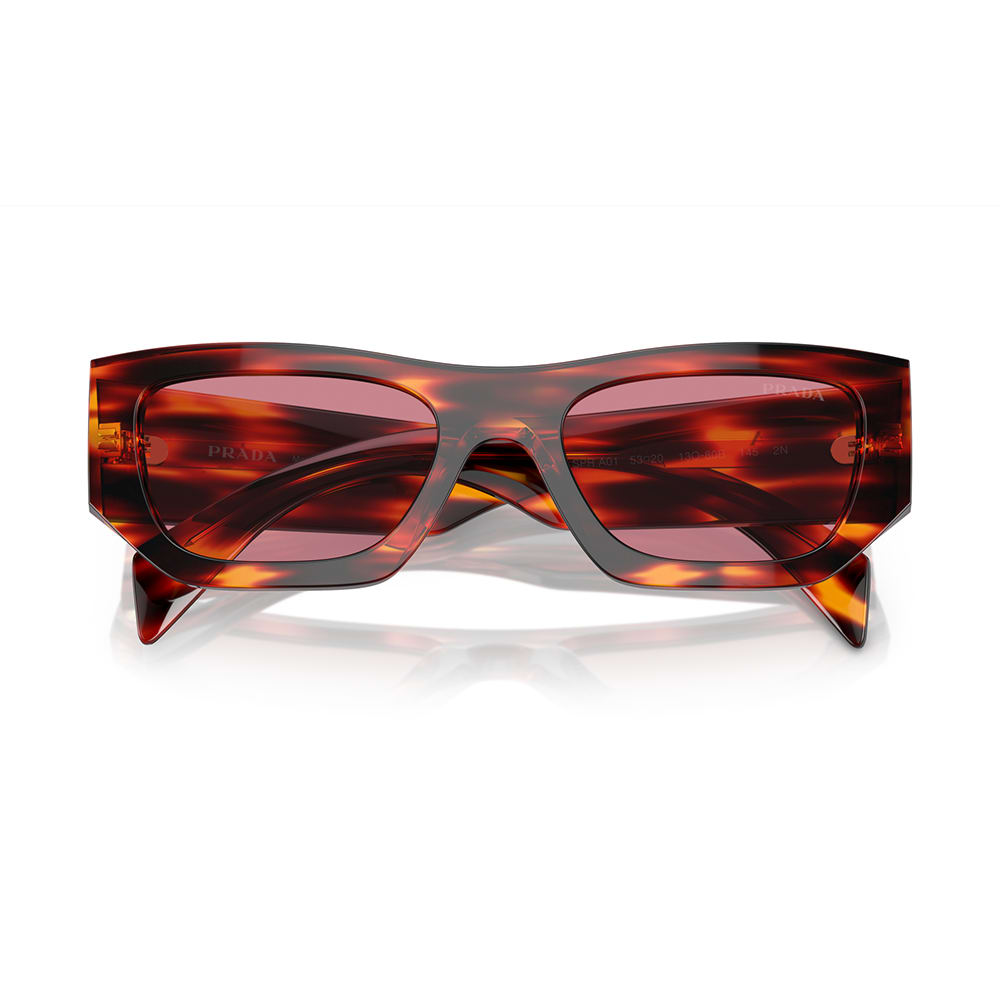 Shop Prada Sunglasses In Havana Multicolor/viola