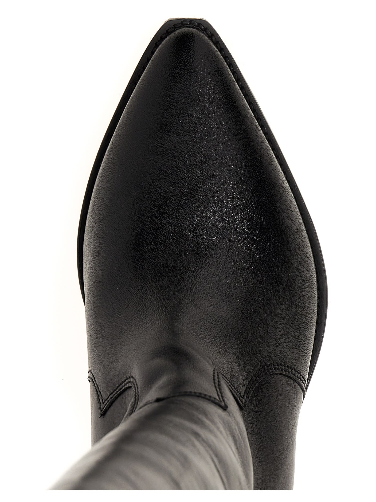 Isabel Marant Denvee Low Heels Boots In Black