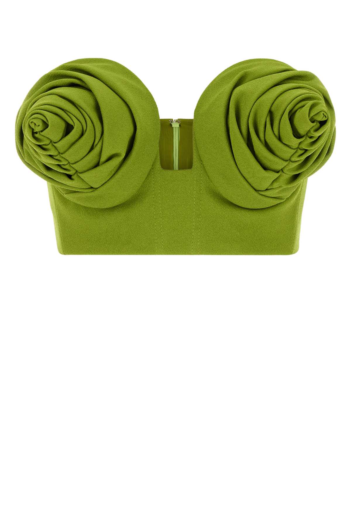 Shop Jean Paul Gaultier Green Stretch Viscose Blend Crop-top