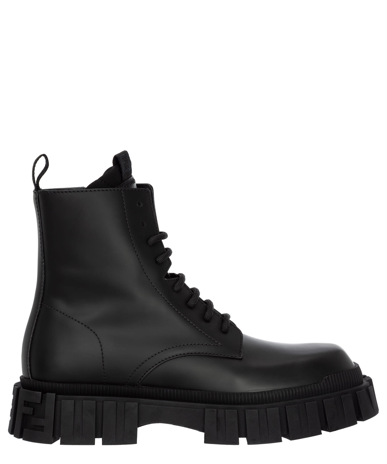 Fendi Force Leather Lace-up Boots