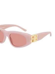 Shop Balenciaga Bb0095s Sunglasses In Pink Gold Red