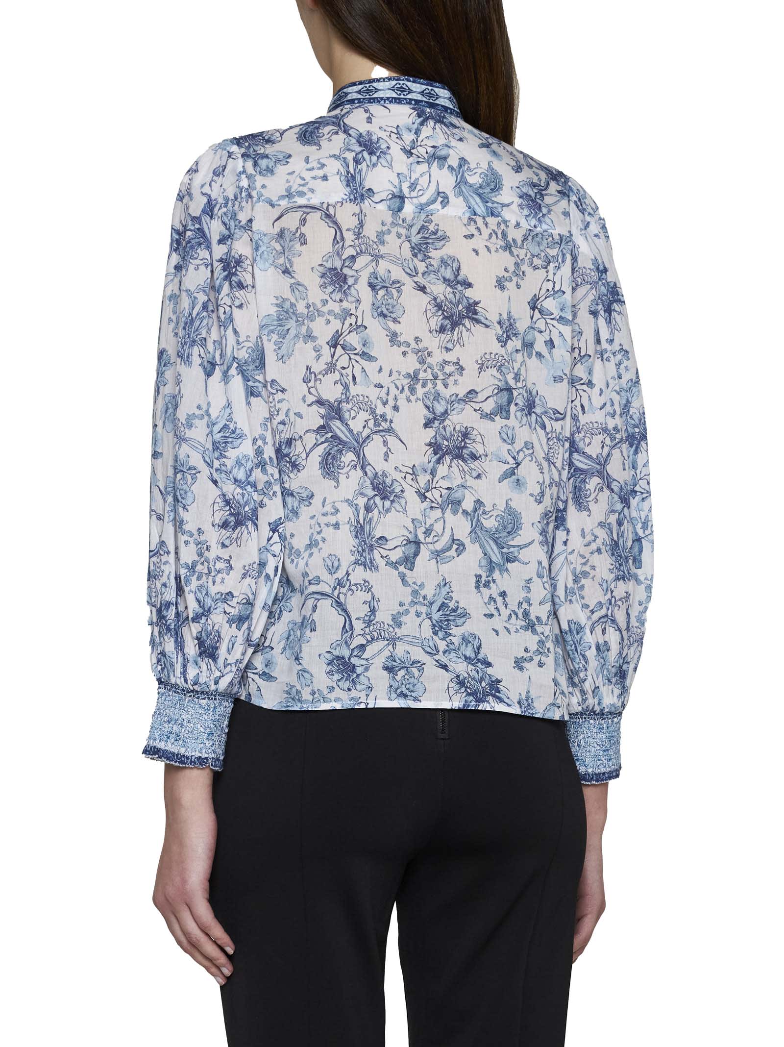 Shop Alice And Olivia Shirt In Je Ladore Spring Sky