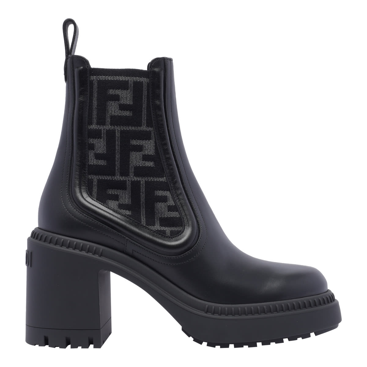 Shop Fendi Domino Pump Booties In Black