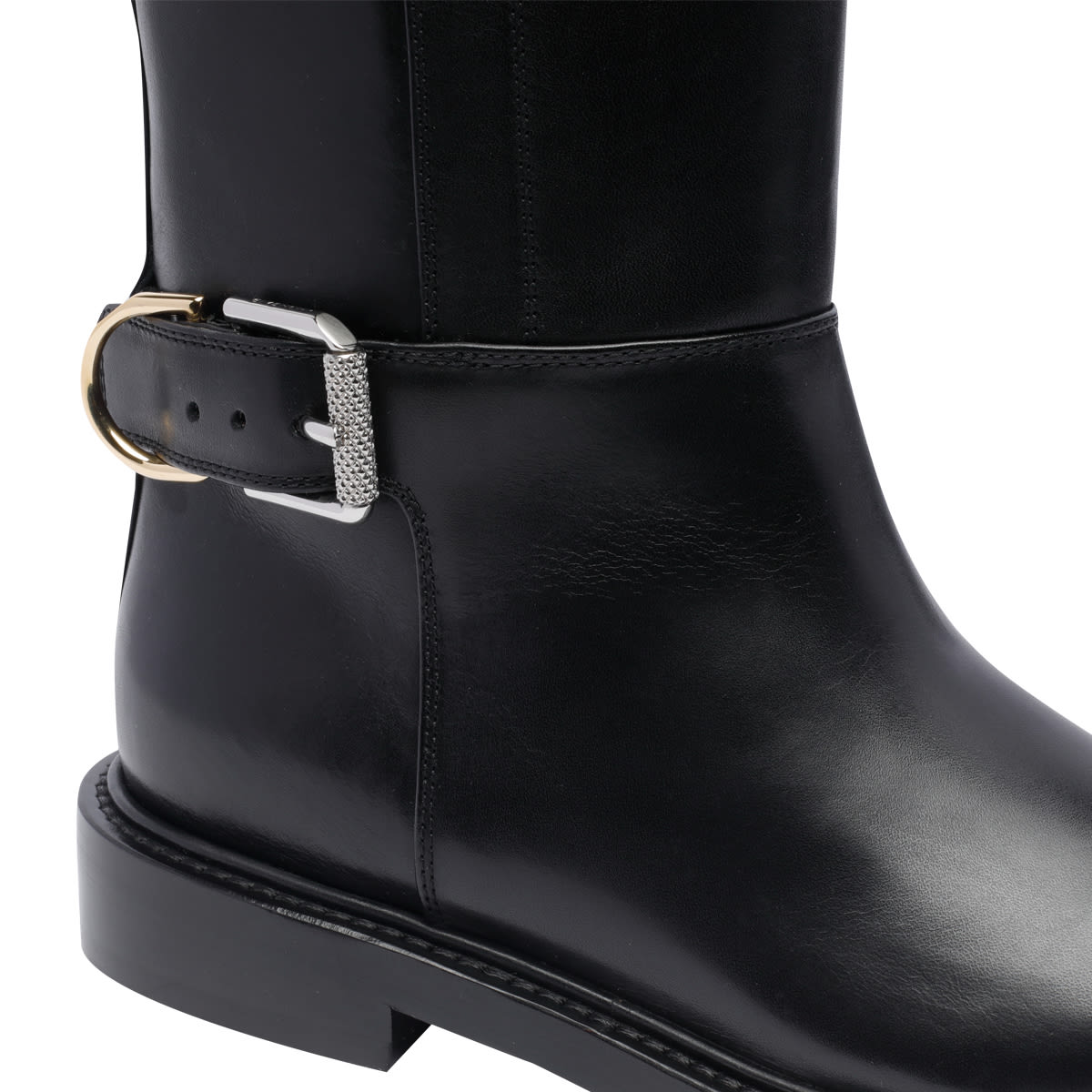 Shop Givenchy Voyou Flat Boots In Black