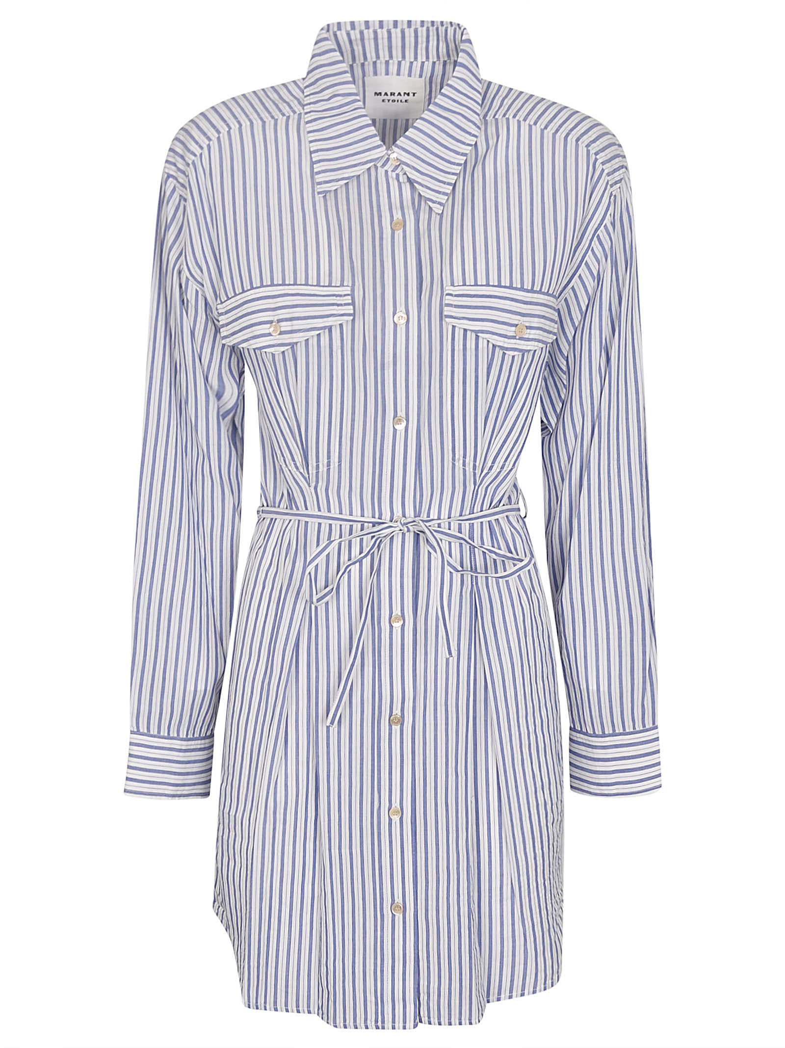 Shop Marant Etoile Liliane Dress In Azure