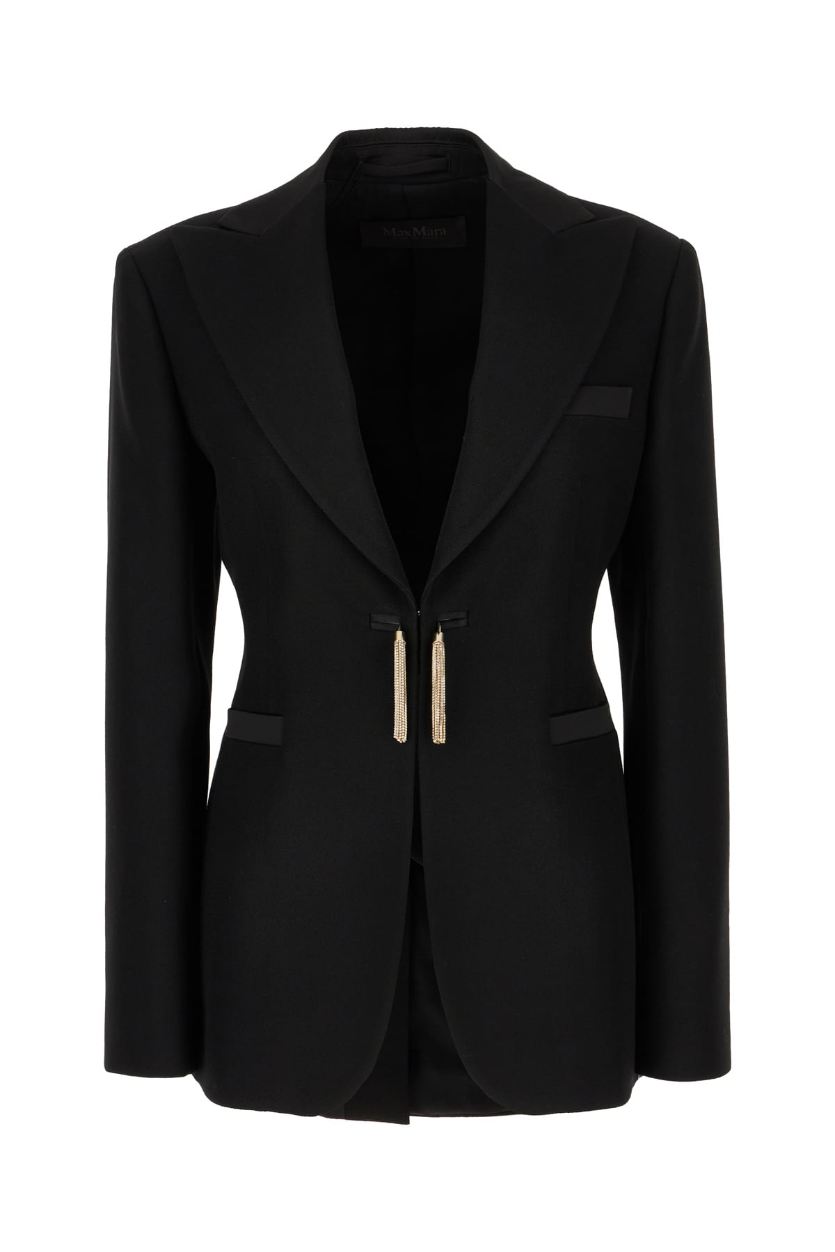 Shop Max Mara Black Wool Blazer In Nero