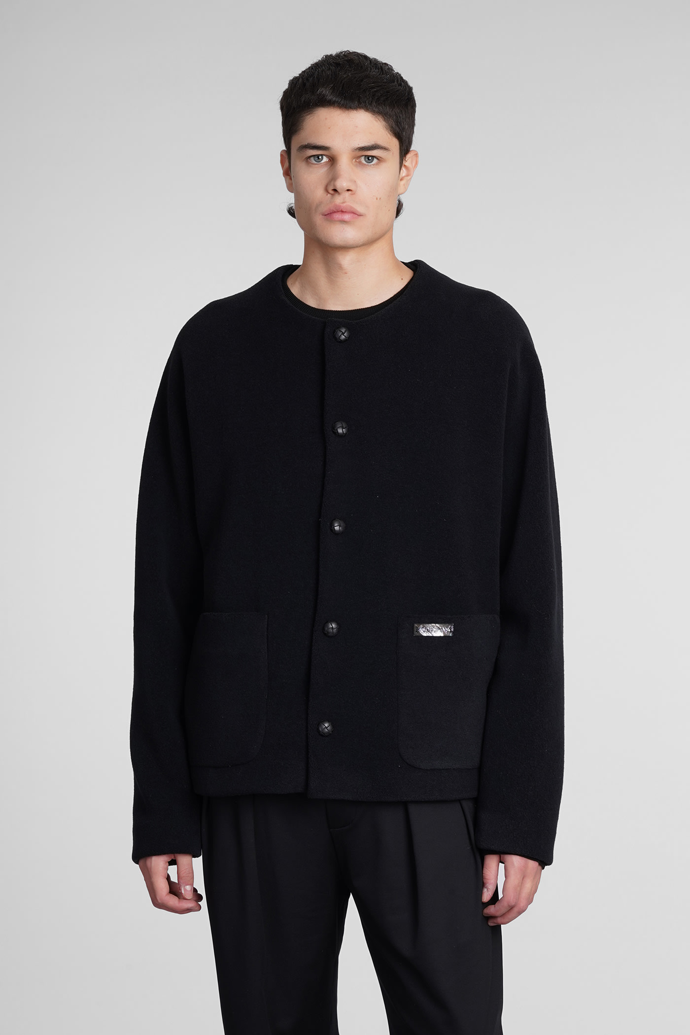 4sdesigns Coat In Black Polyester