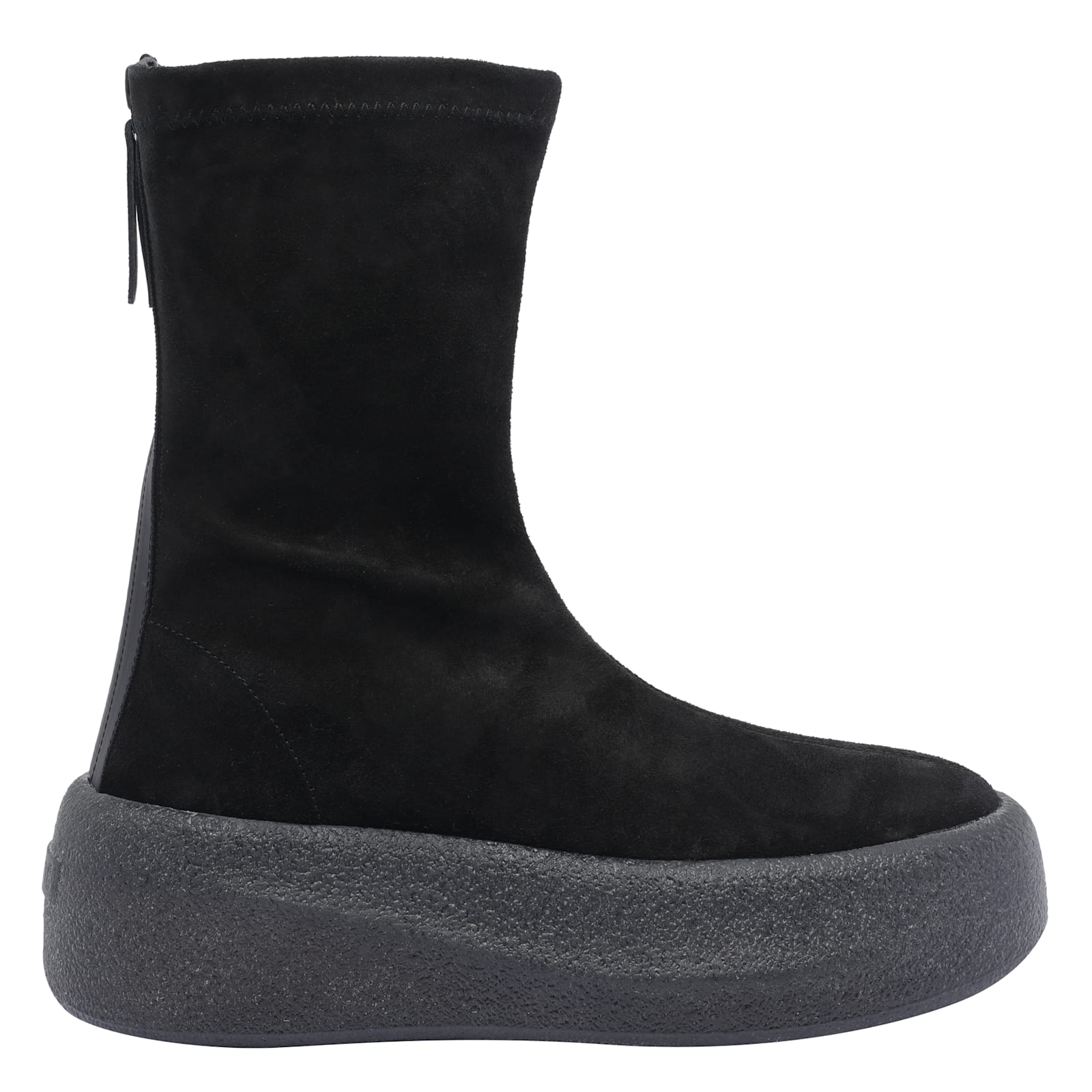 Vic Matie Stretch-fabric Platform Trainers In Black
