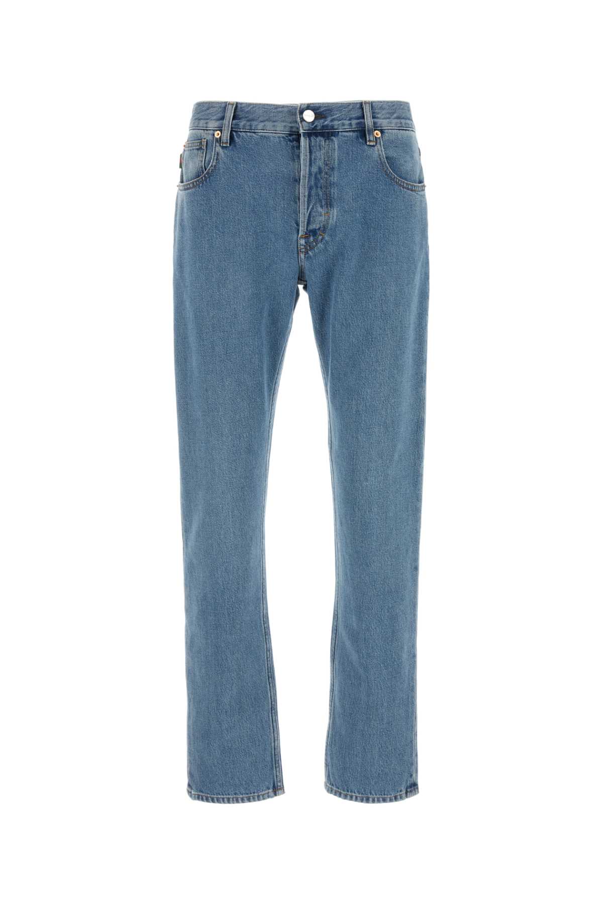 Shop Gucci Denim Jeans In Bluemix