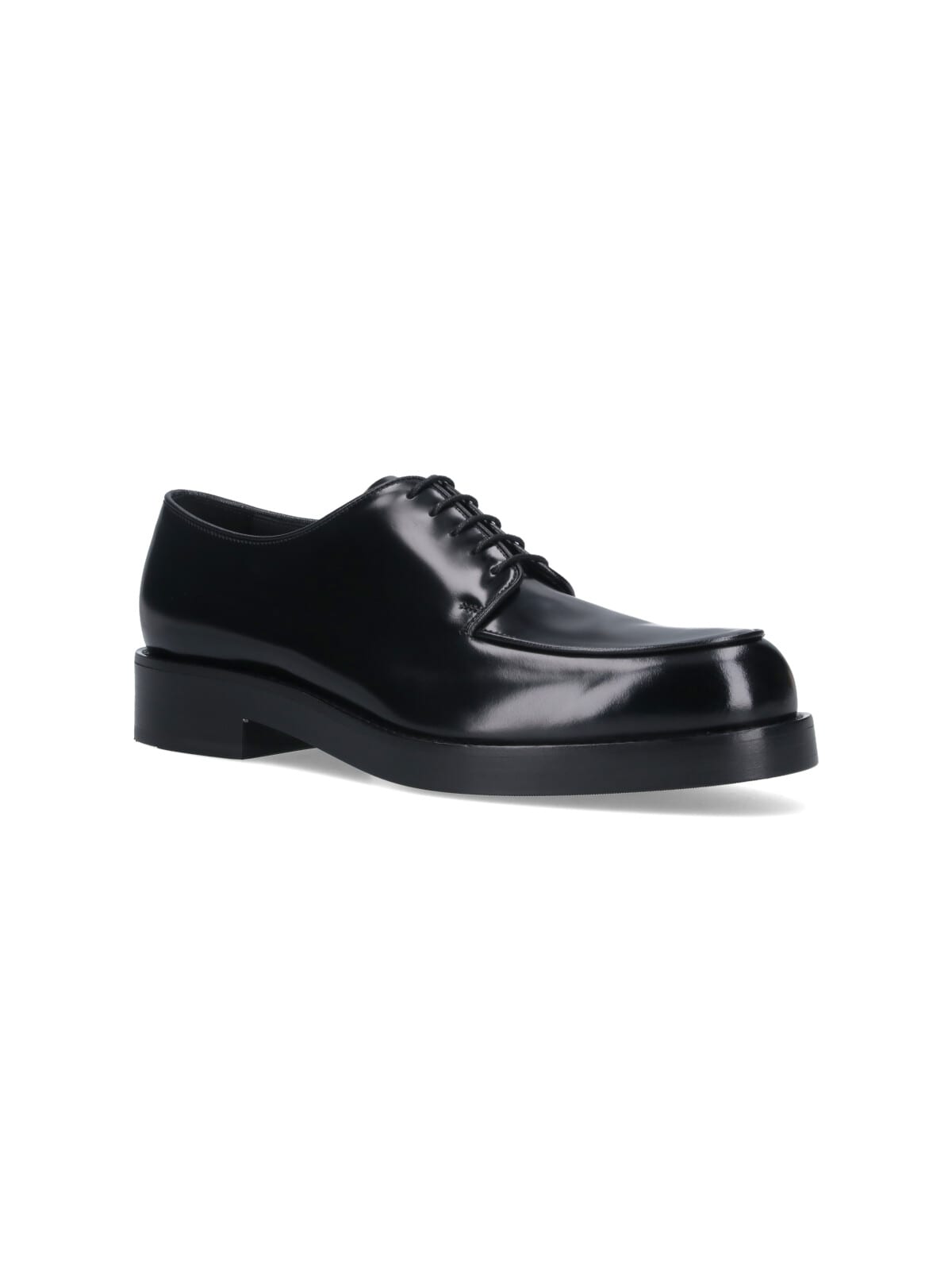 Prada Classic Derby Shoes In Black