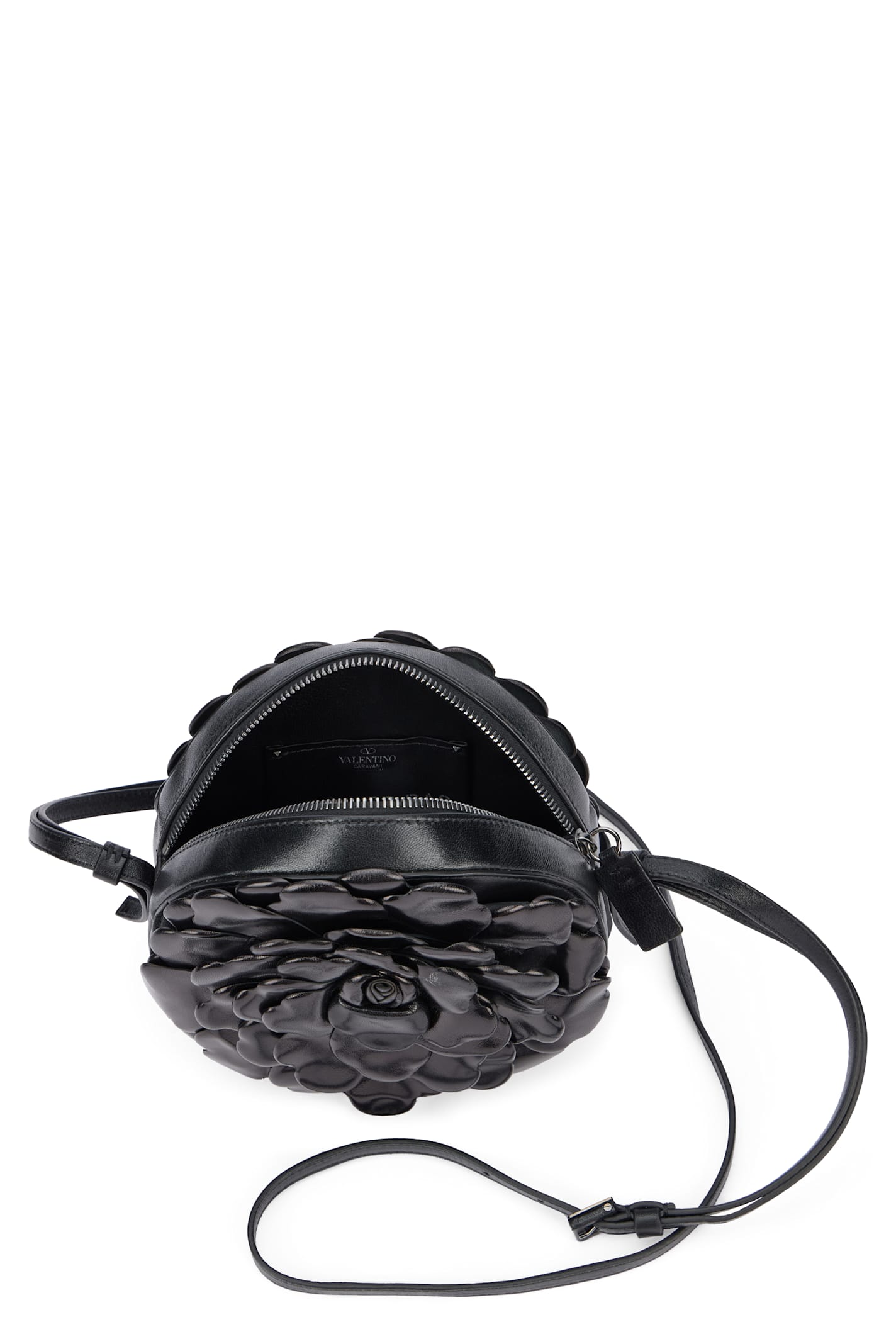 Valentino 03 Rose Edition Atelier Round Crossbody Bag In Black