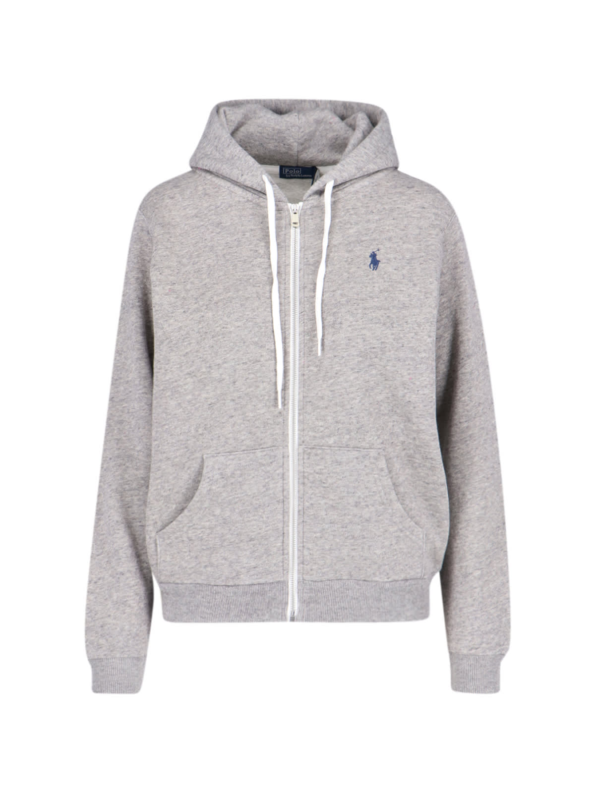 Ralph Lauren Logo Zip Sweatshirt In Gray