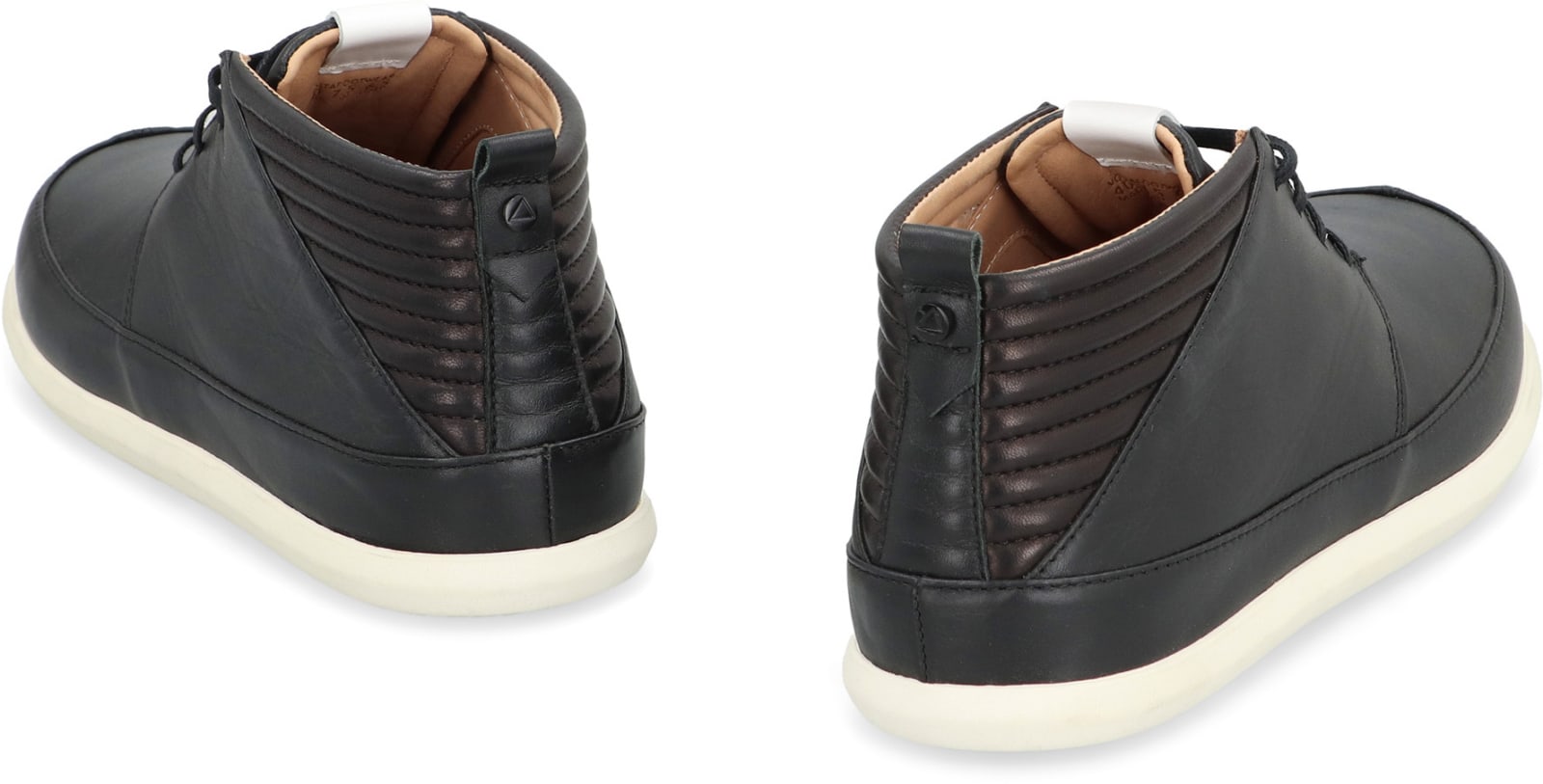 Volta Leather Mid-top Sneakers In Black