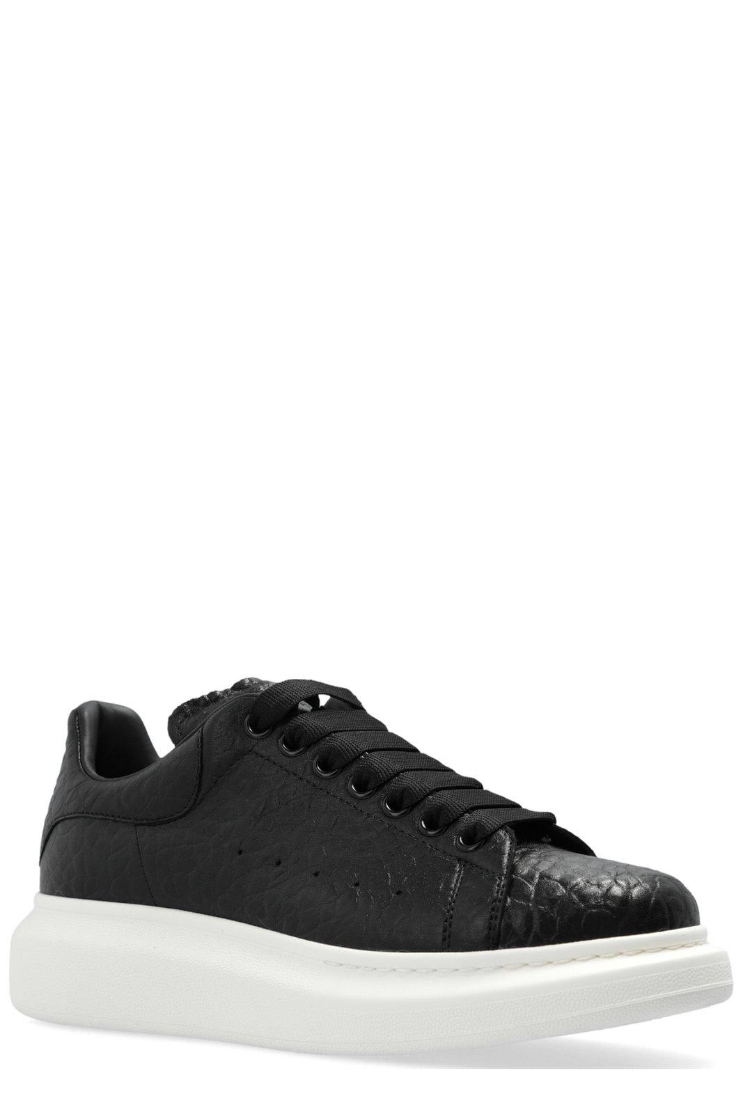 Shop Alexander Mcqueen Oversized Lace-up Sneakers In Nero