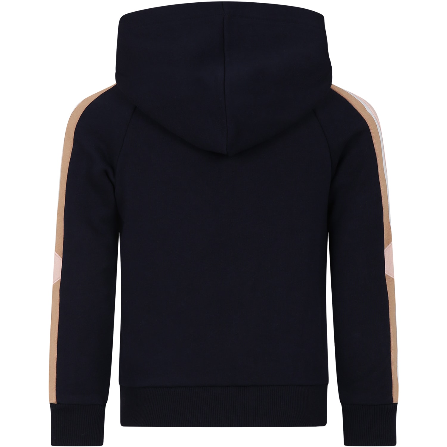 Shop Chloé Blue Sweatshirt For Girl With Logo In Navy