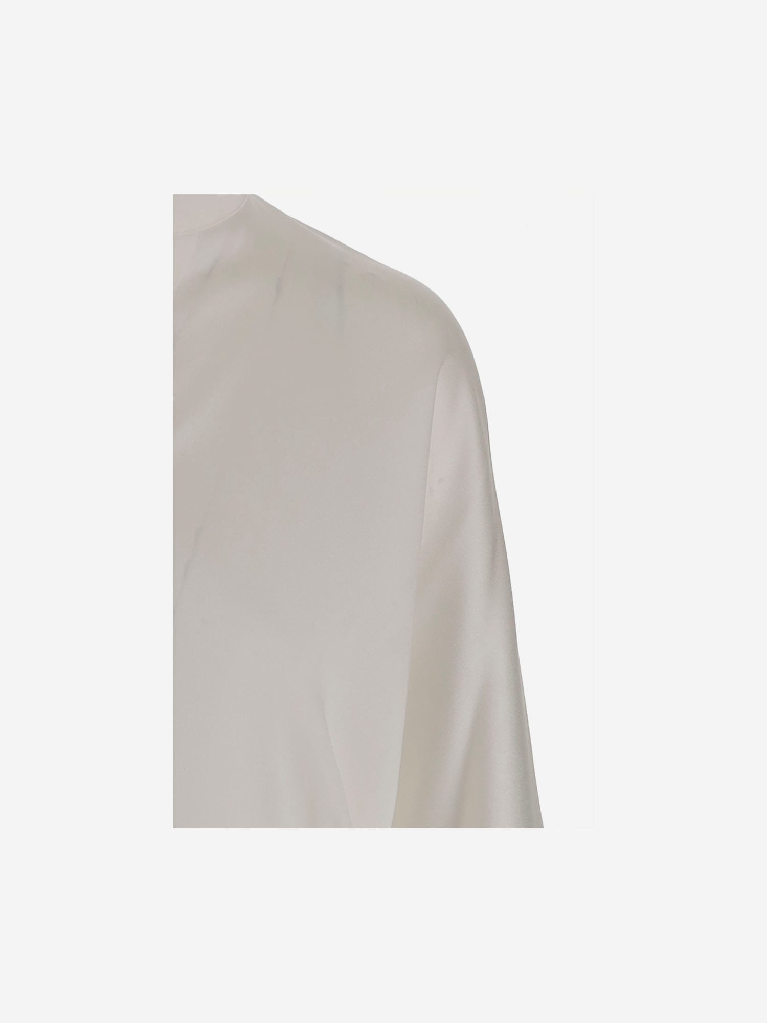 Vince Silk Satin Blouse In White