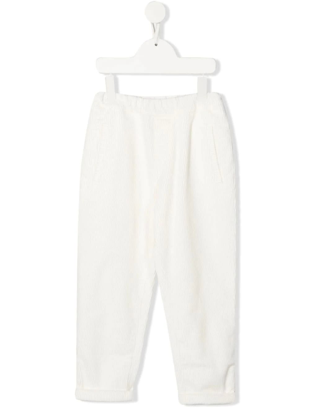 Dondup Kids White Corduroy Trousers