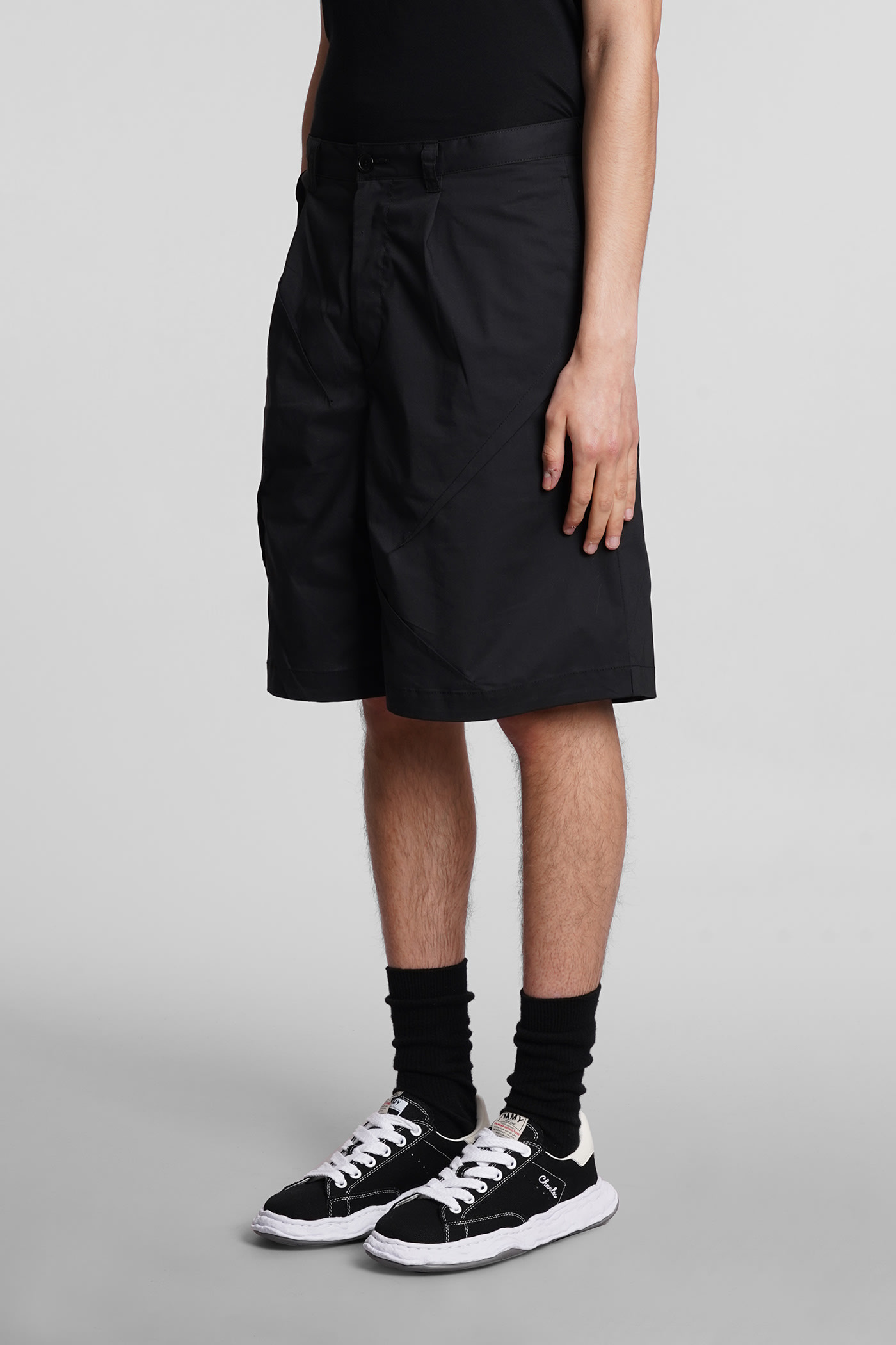 Shop Undercover Shorts In Black Polyester
