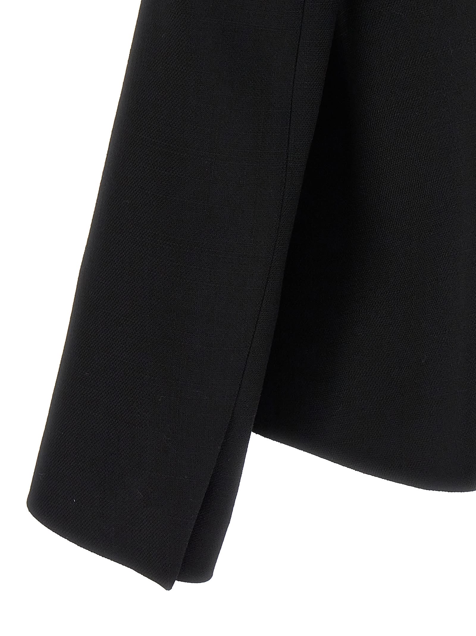 Shop Fendi Double-breasted Blazer In Black