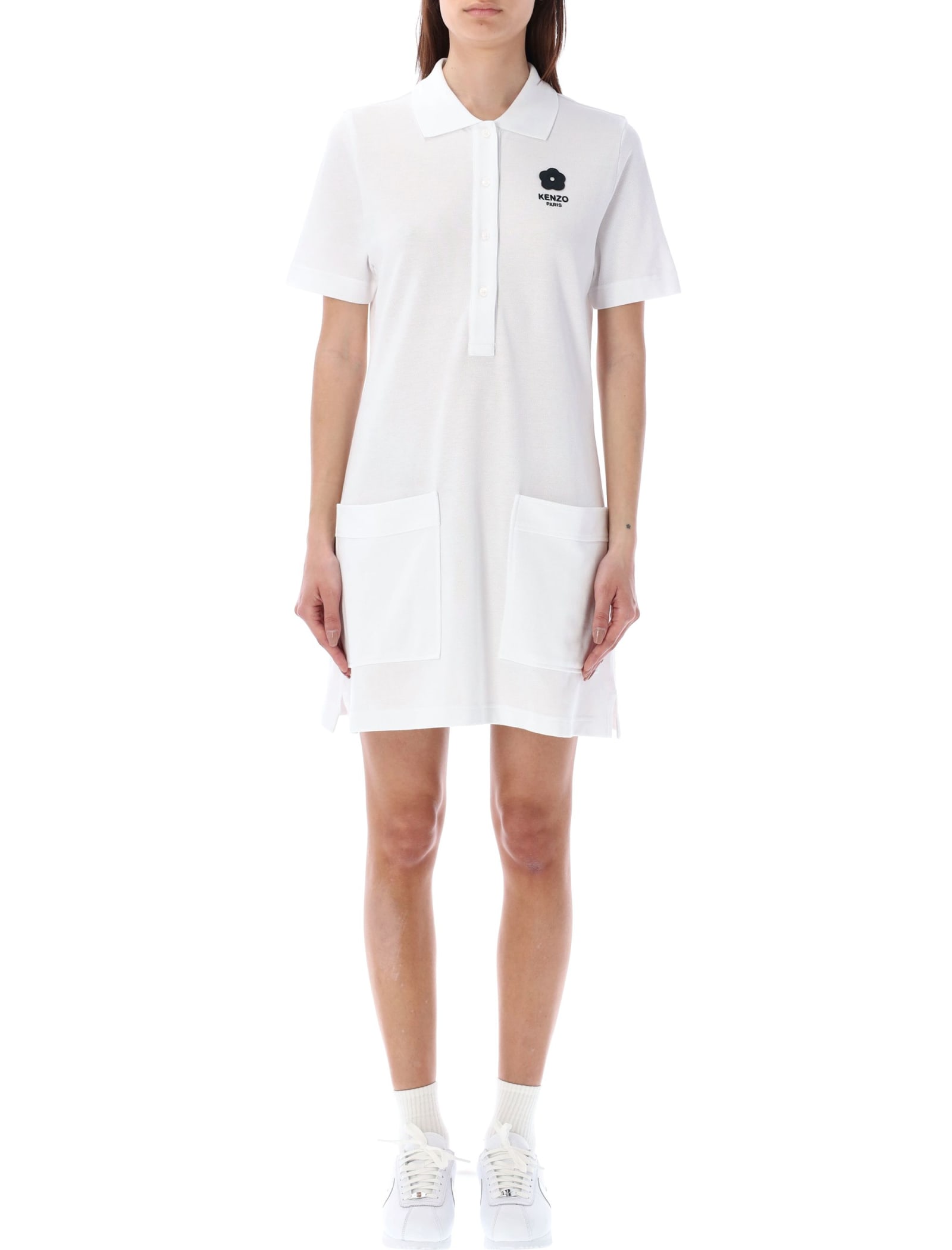 Shop Kenzo Boke 2.0 Mini Polo Dress In White