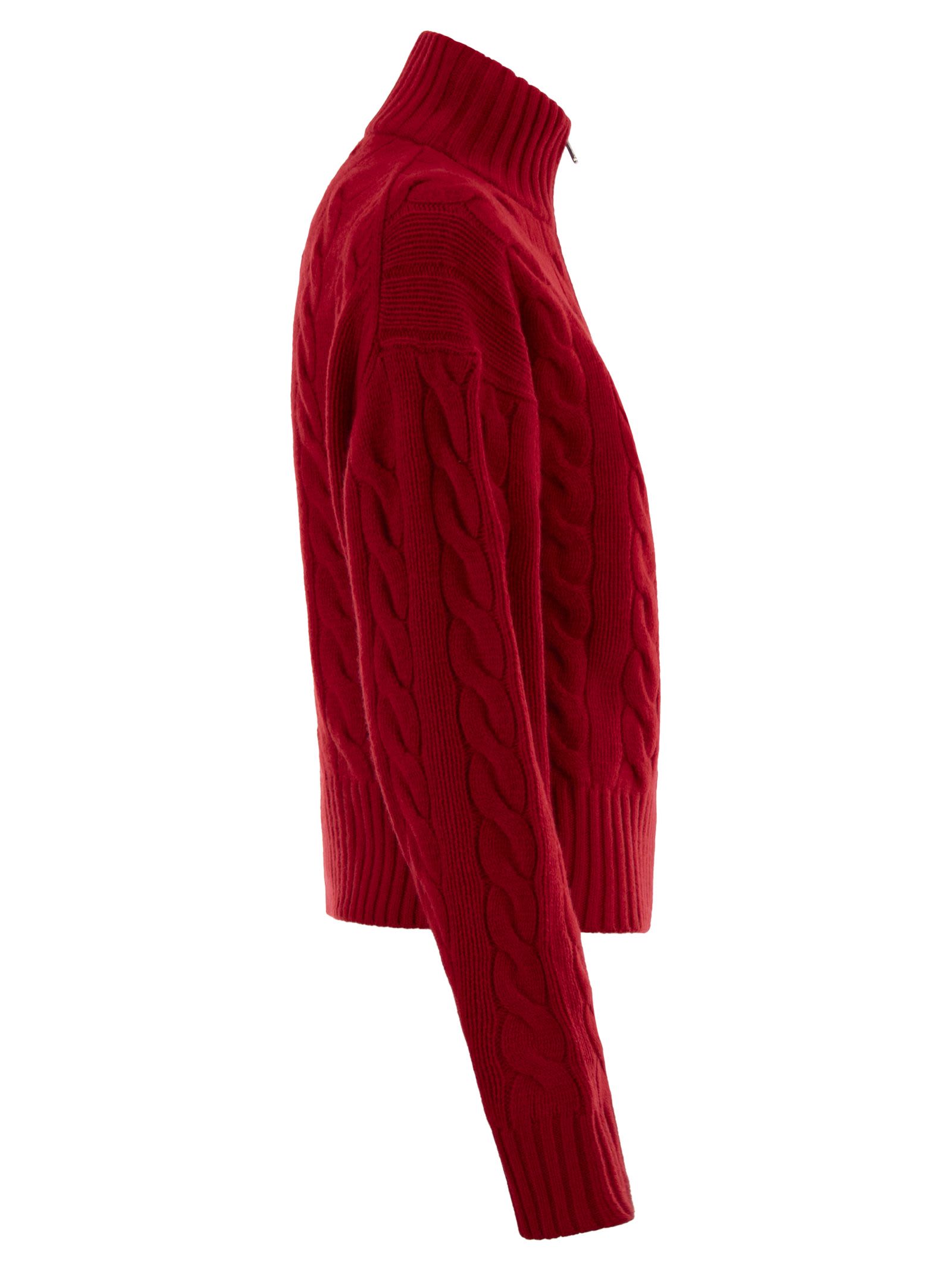 Polo Ralph Lauren Wool And Cashmere Cable Knit Jumper In Red