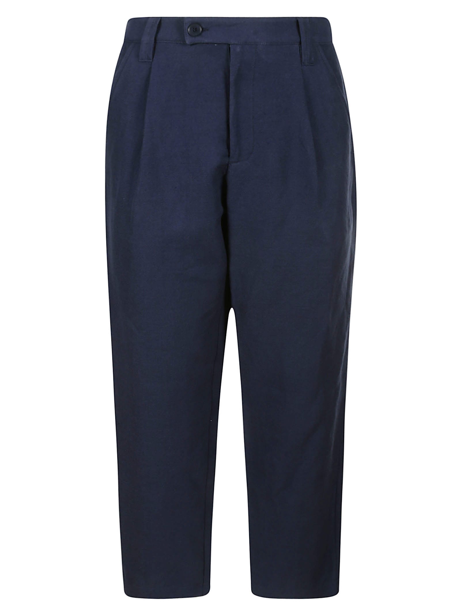 A.p.c. Renato Pleated Linen-blend Trousers In Blue | ModeSens