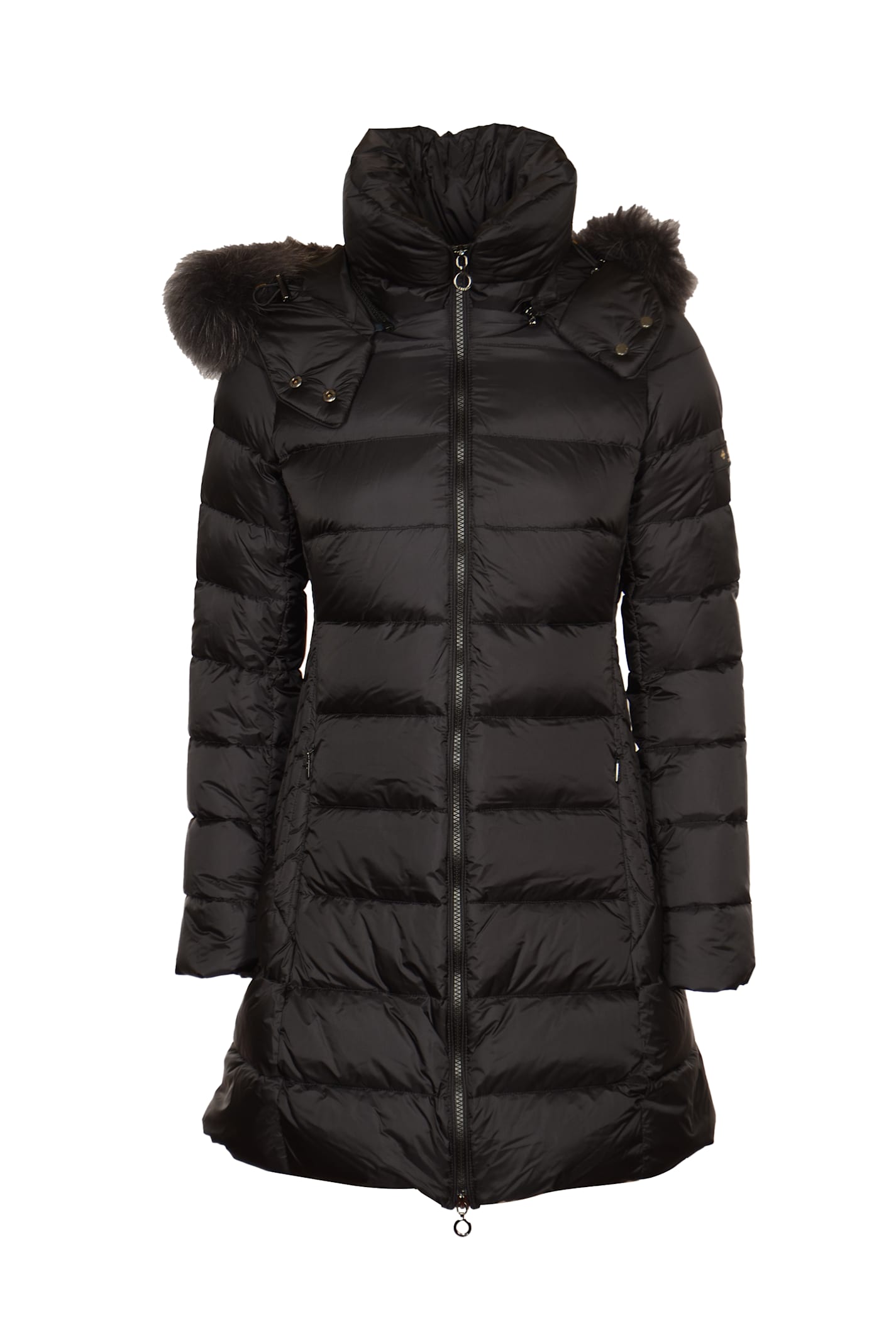 Shop Tatras Fur Detailed Padded Jacket In Black