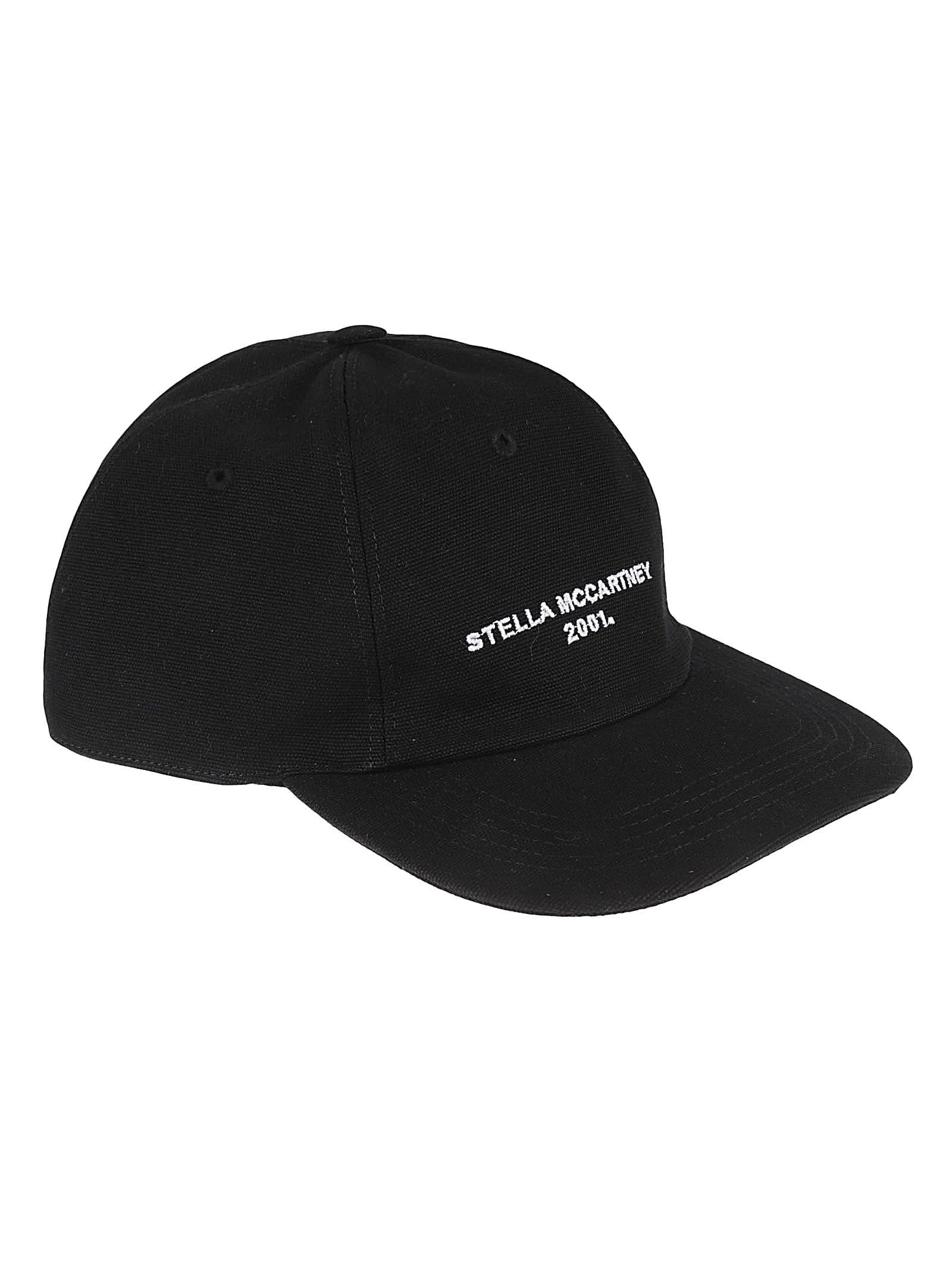 Shop Stella Mccartney Logo Embroidered Cap In Ultra Black