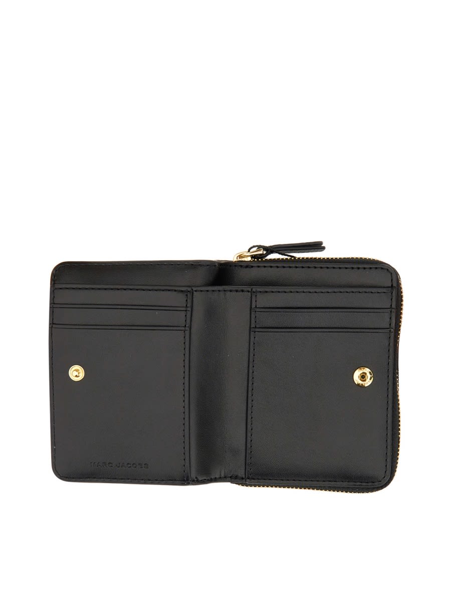 Shop Marc Jacobs The Compact Mini Wallet In Black