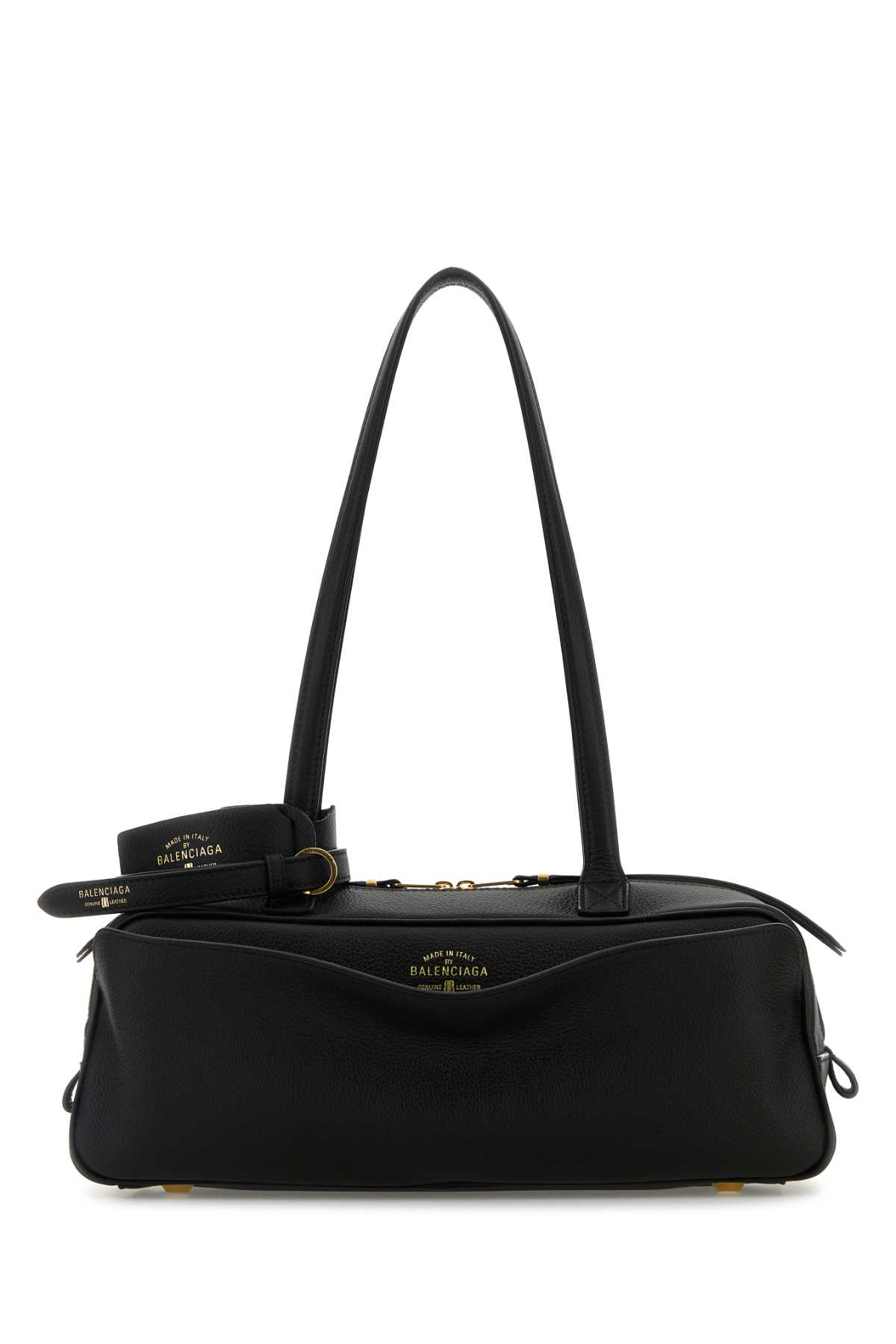 Balenciaga Black Leather Small Carrie Shoulder Bag