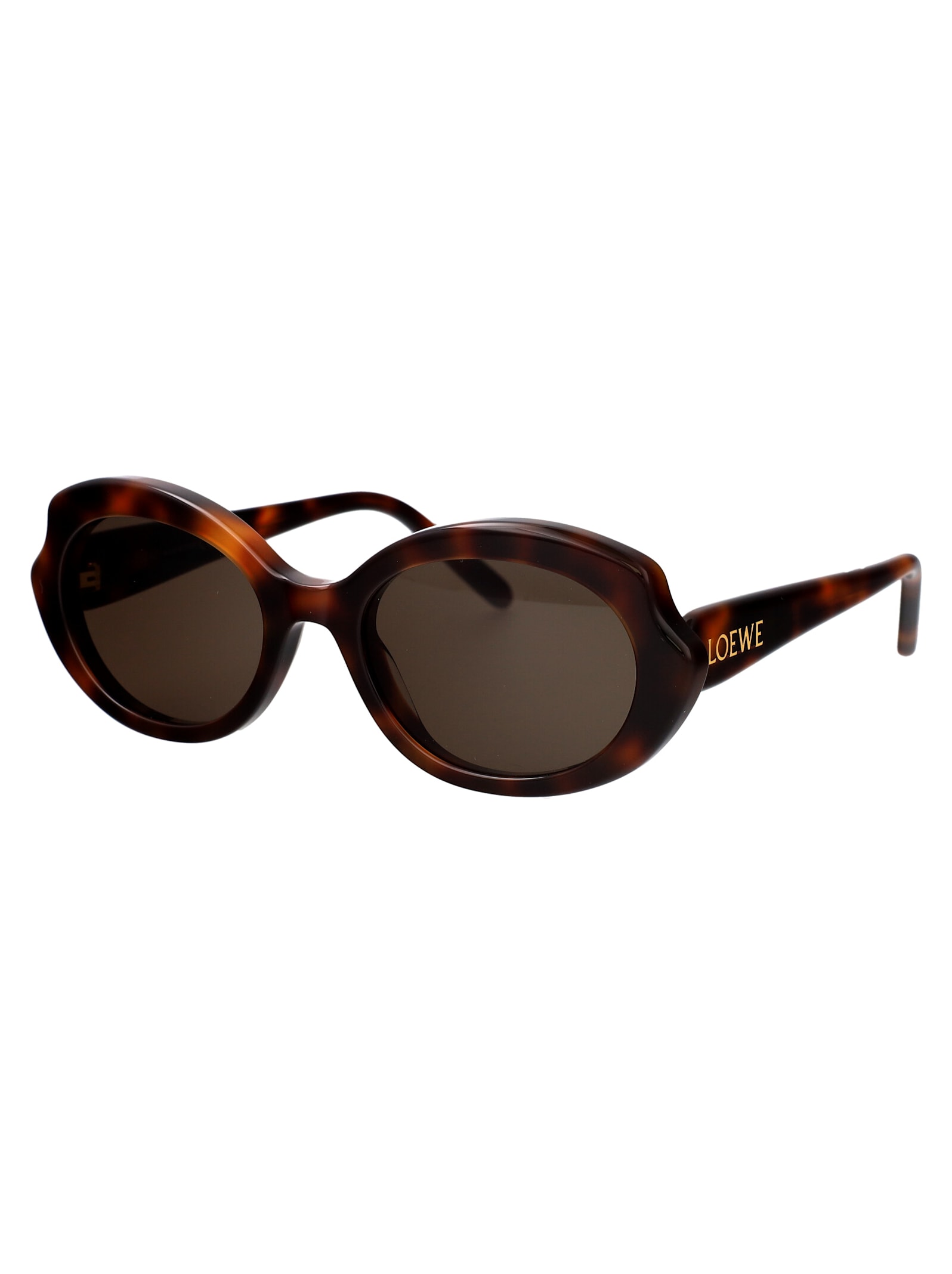 Shop Loewe Slim Sunglasses In Havana